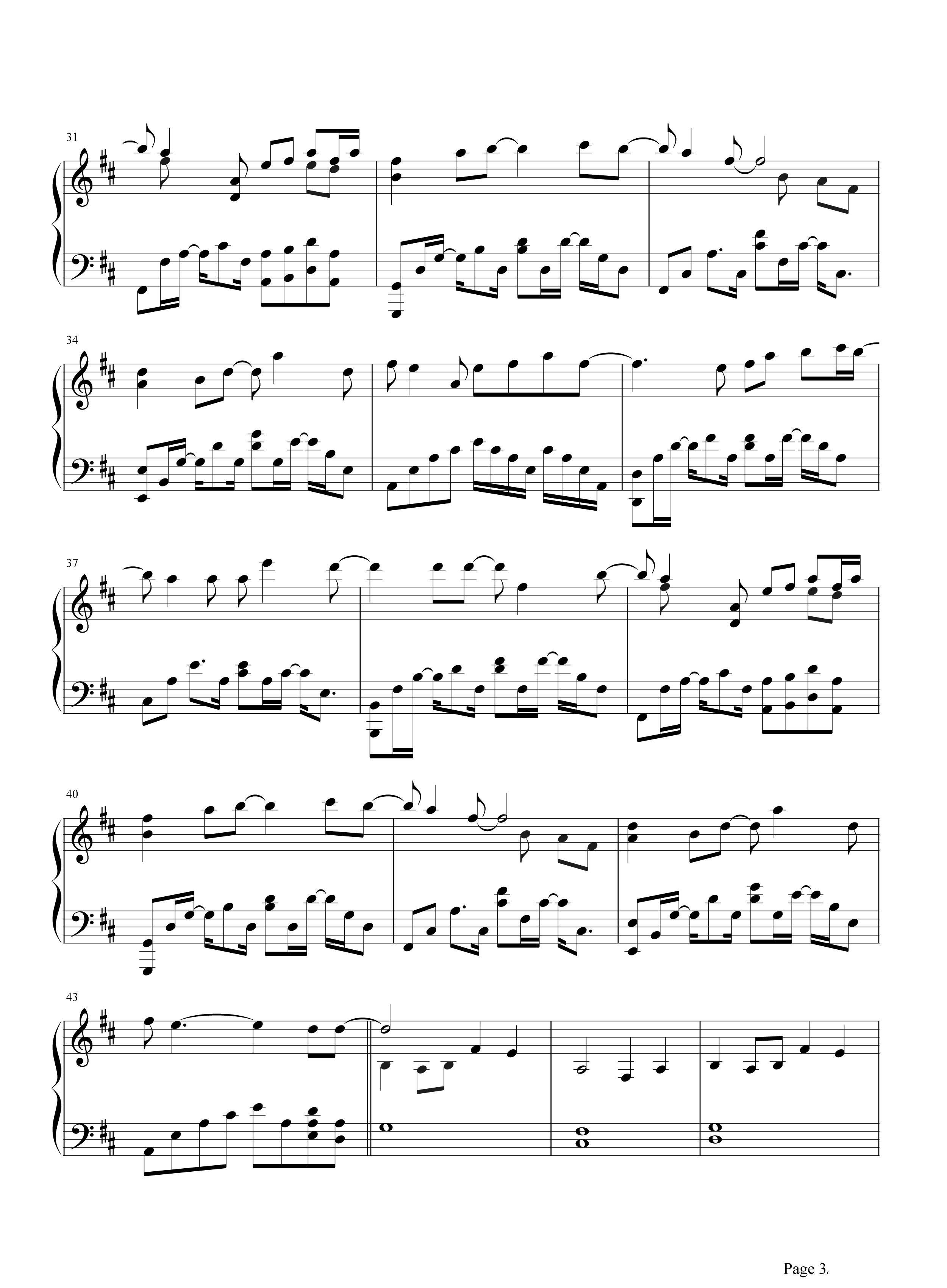 月牙湾钢琴谱-飞儿乐团-每一段时光只要放在心上就是地久天长3