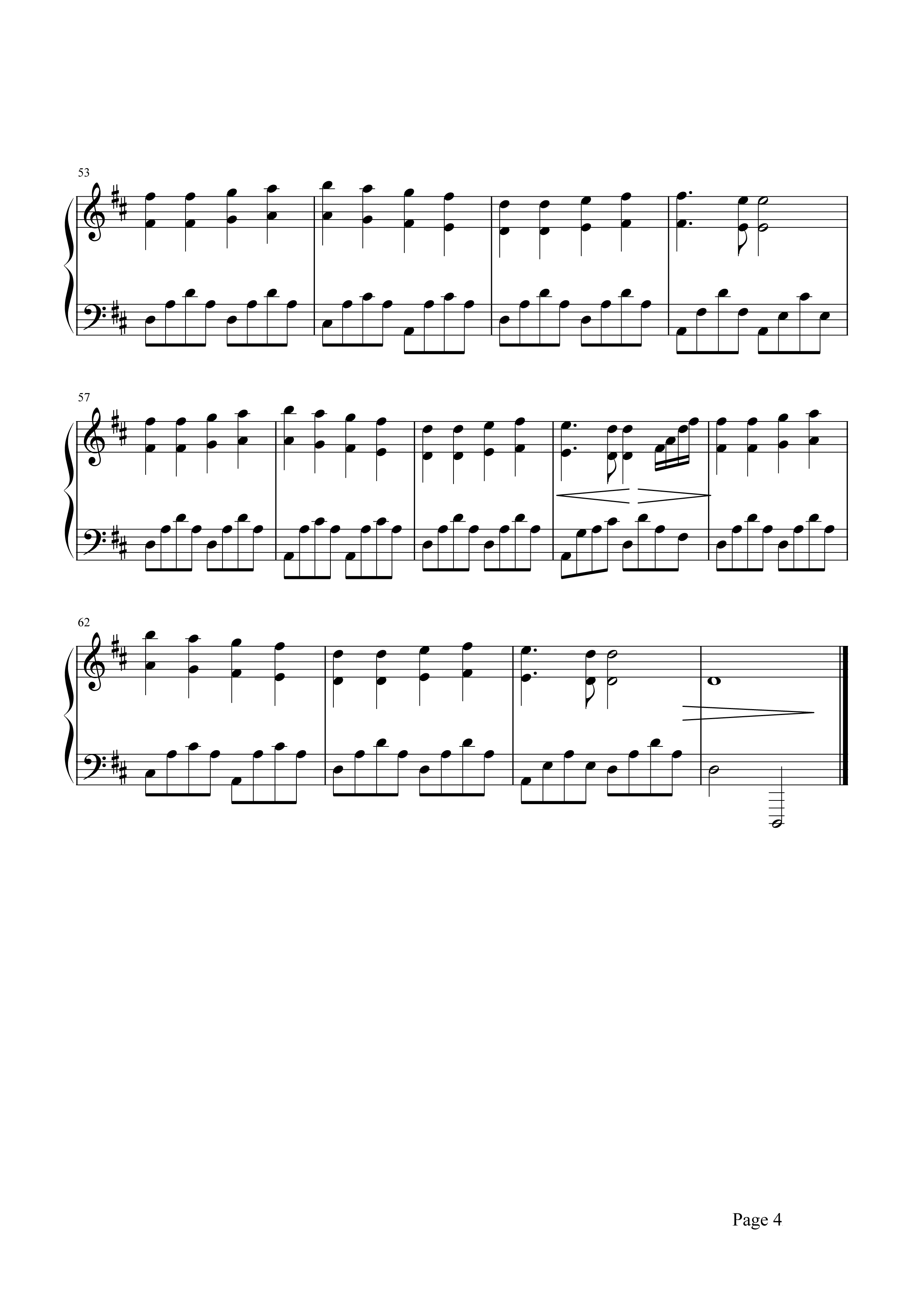欢乐颂钢琴谱-贝多芬-在自由与渴望中迸发4