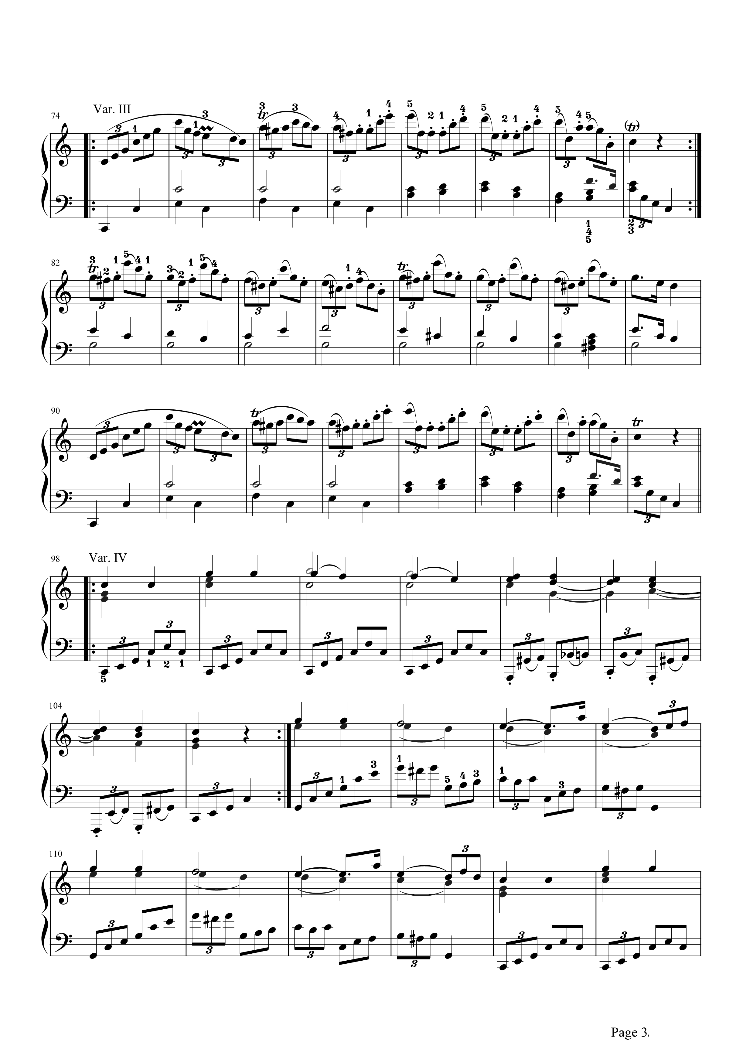 小星星变奏曲钢琴谱 解读莫扎特小星星变奏曲星星们都已经到齐了3