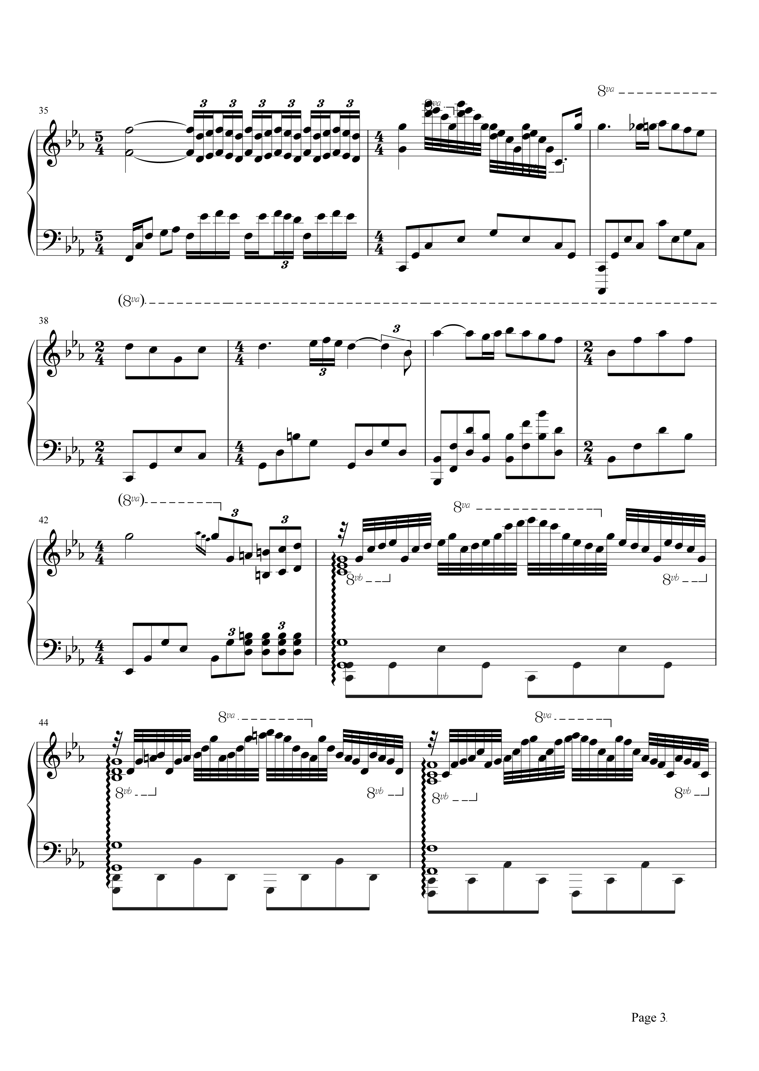 爱的协奏曲钢琴谱 理查德克莱德曼一首表达爱的钢琴曲3