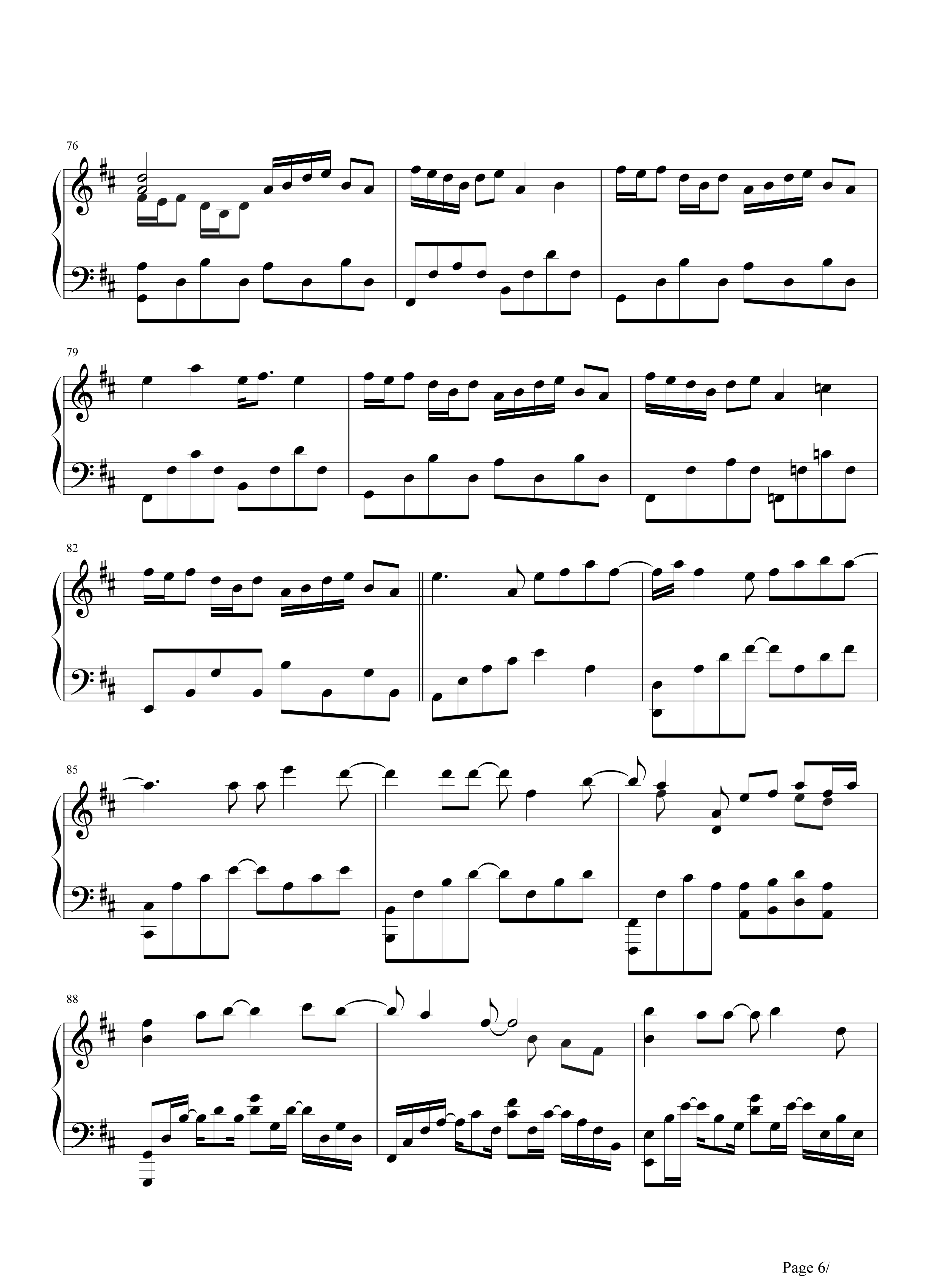 月牙湾钢琴谱-飞儿乐团-每一段时光只要放在心上就是地久天长6
