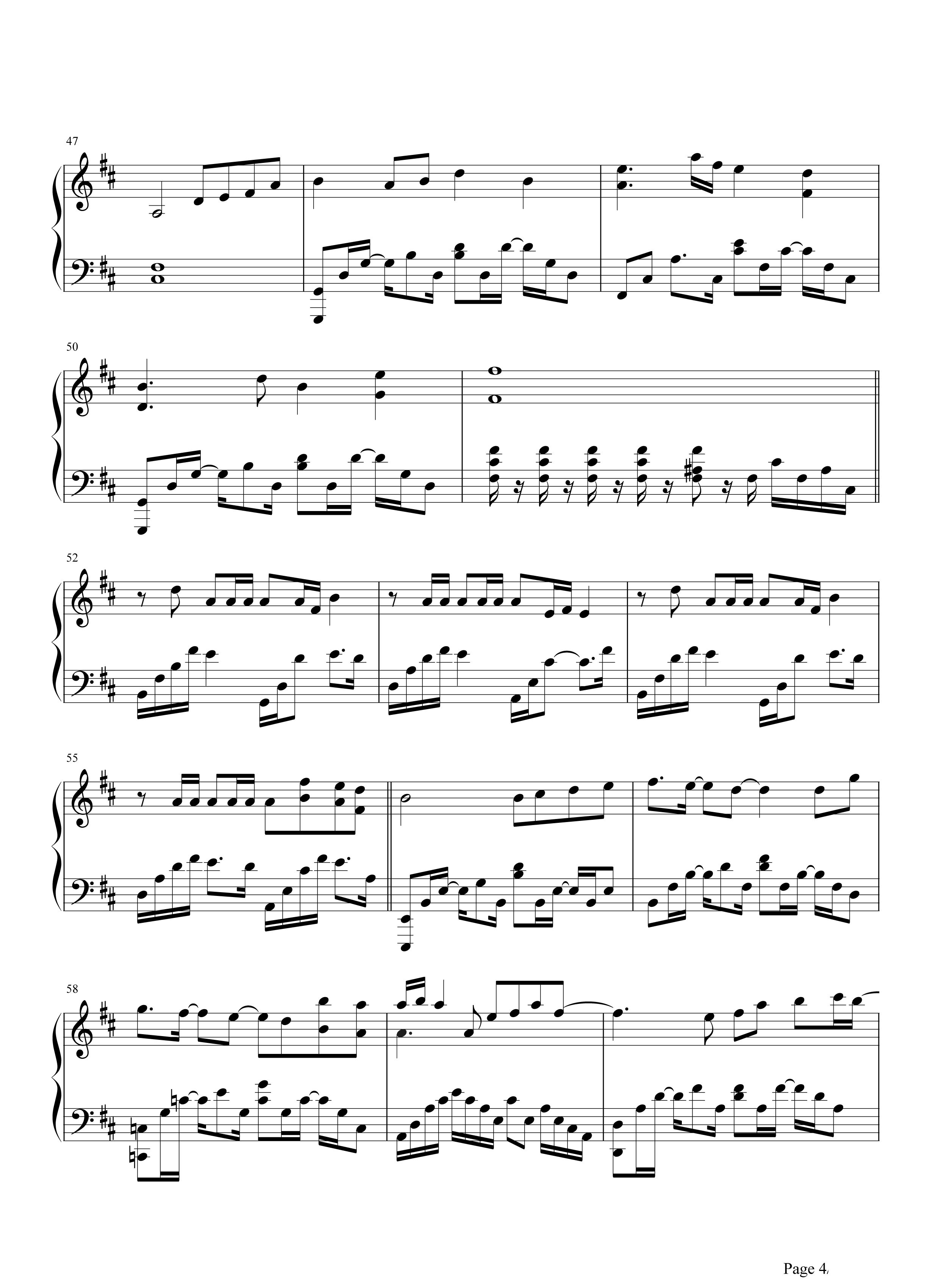 月牙湾钢琴谱-飞儿乐团-每一段时光只要放在心上就是地久天长4