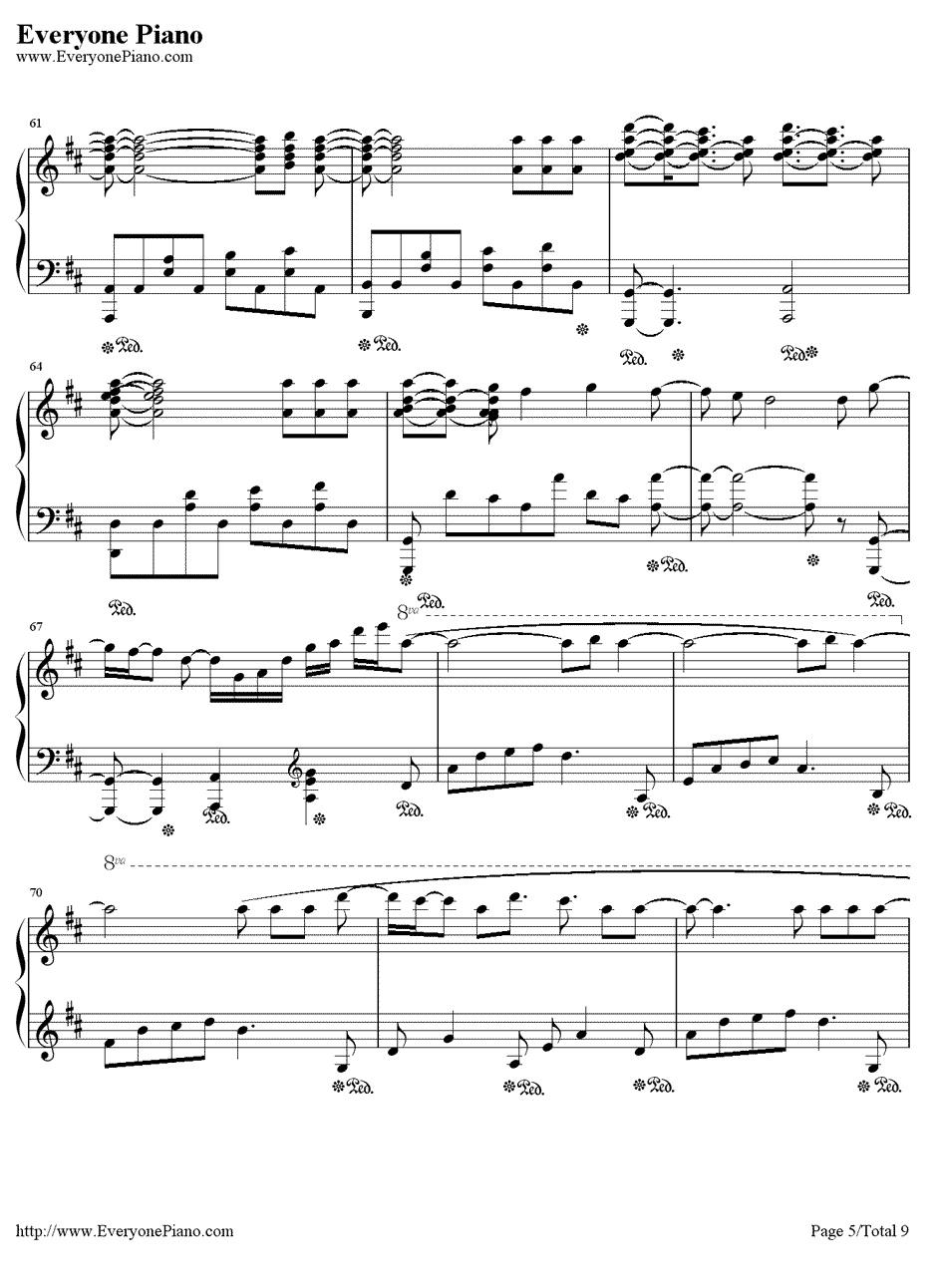 ほうき星钢琴谱-ユンナ-《死神》片尾曲5