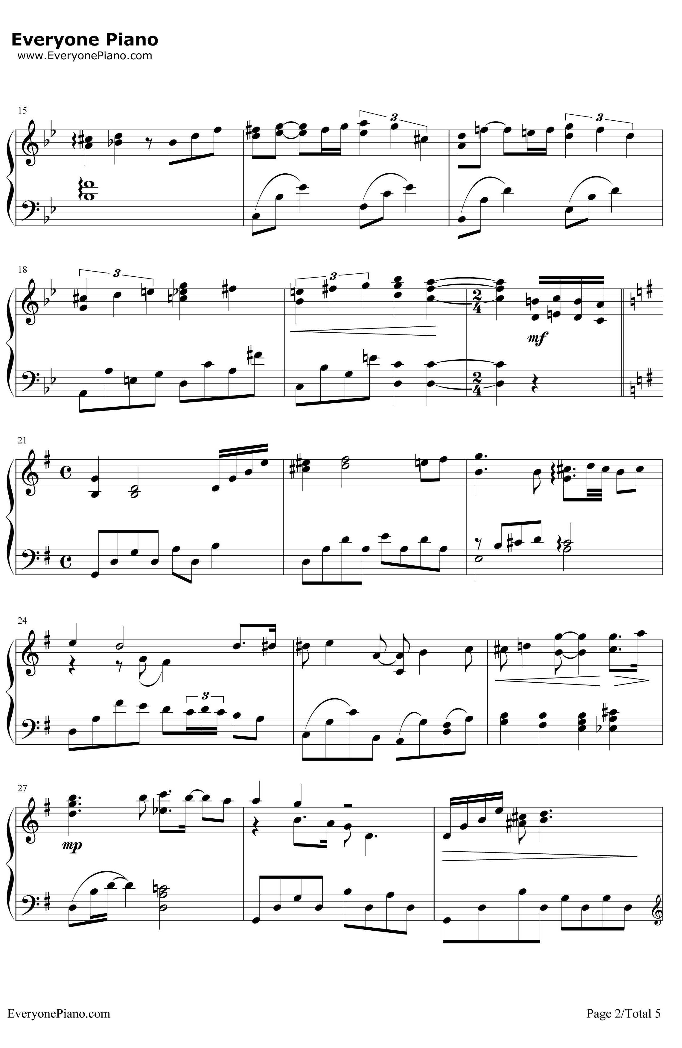 旅路（梦中飞行）钢琴谱-久石让宫崎骏-《風立ちぬ》OST2