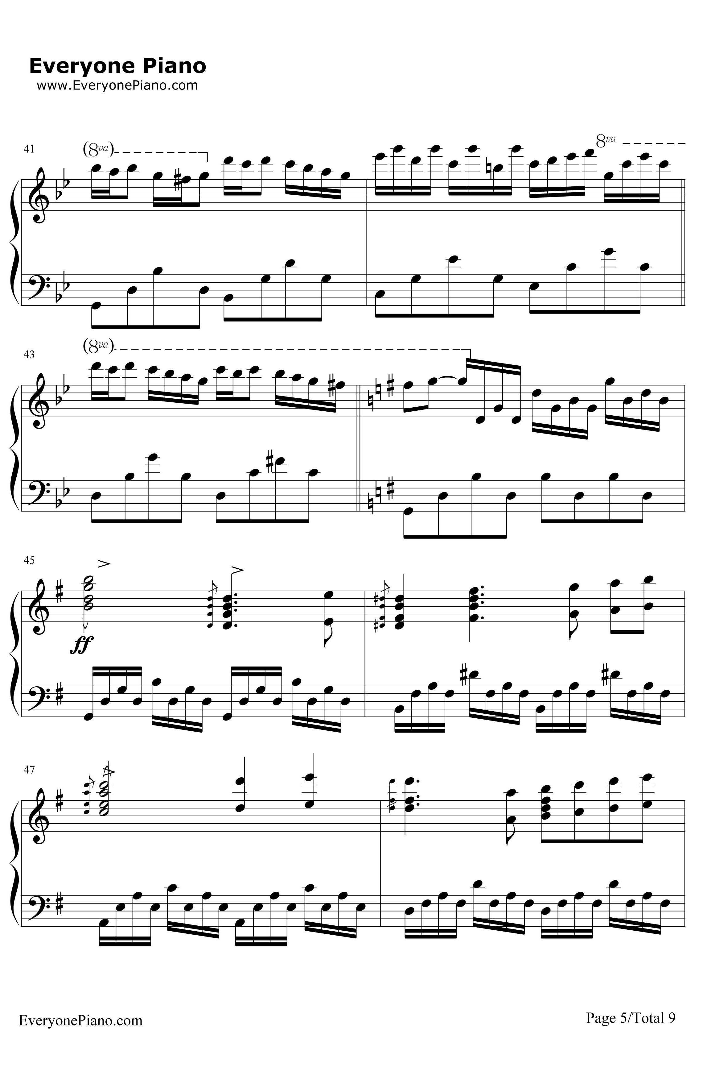 星空钢琴谱-理查德·克莱德曼RichardClayderman-完整版-LyphardMelodie5
