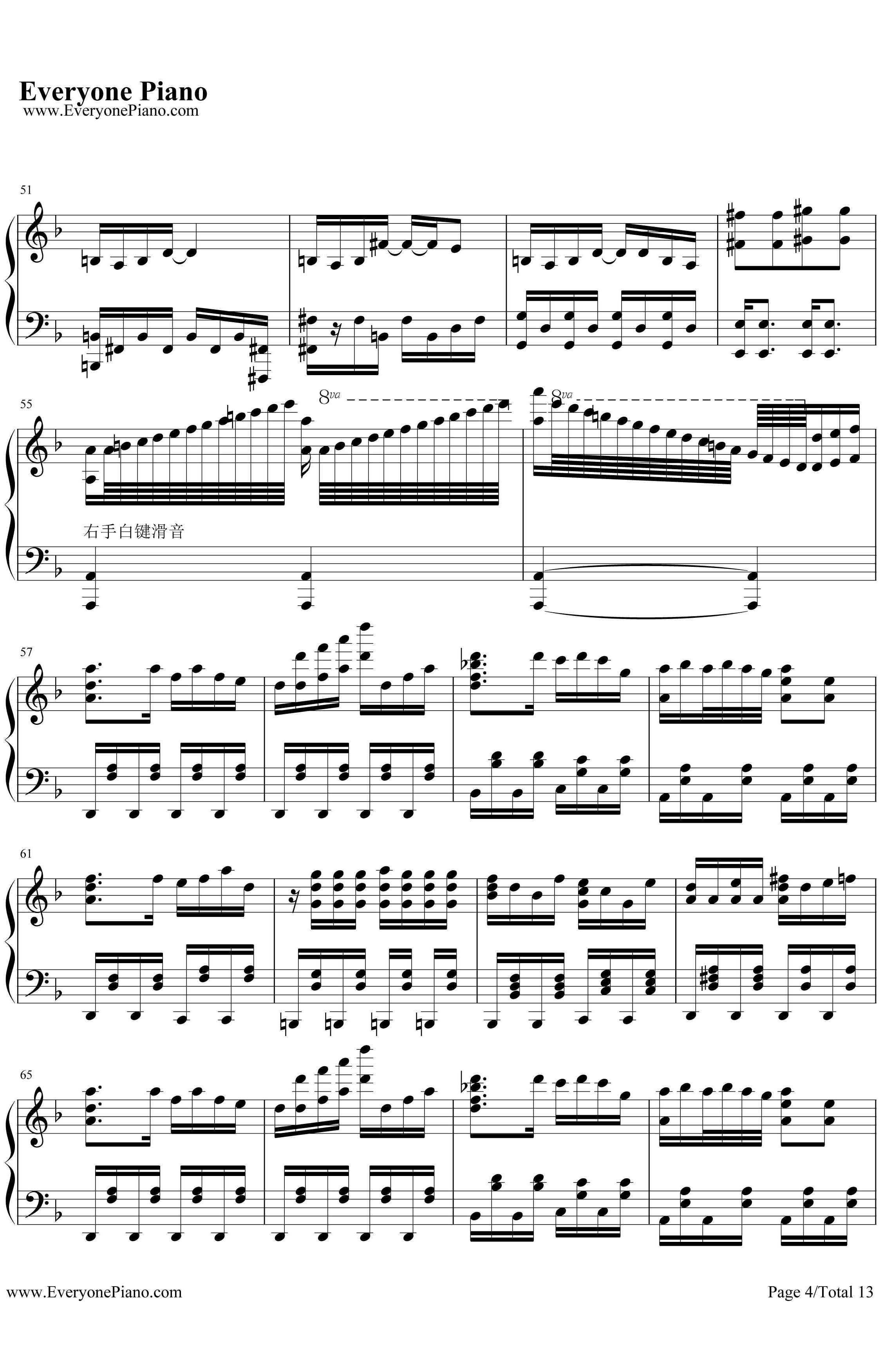 琪露诺的完美算术教室钢琴谱-藤咲かりん-東方紅魔鄉4