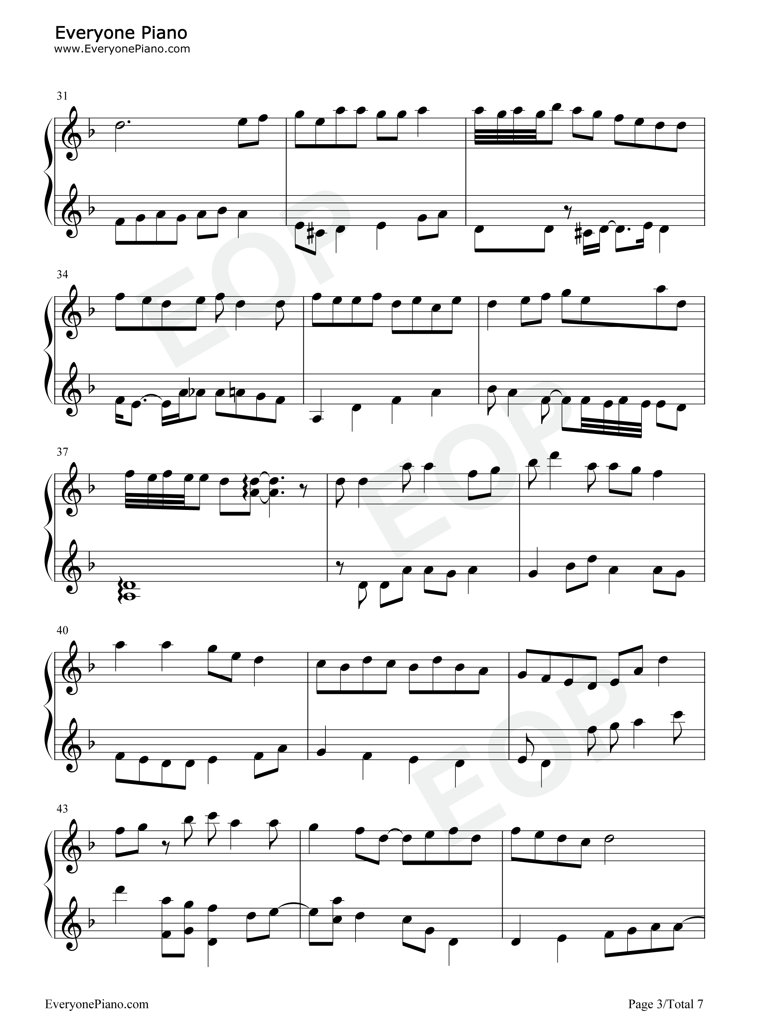 中世纪民谣钢琴谱-IDW哒3