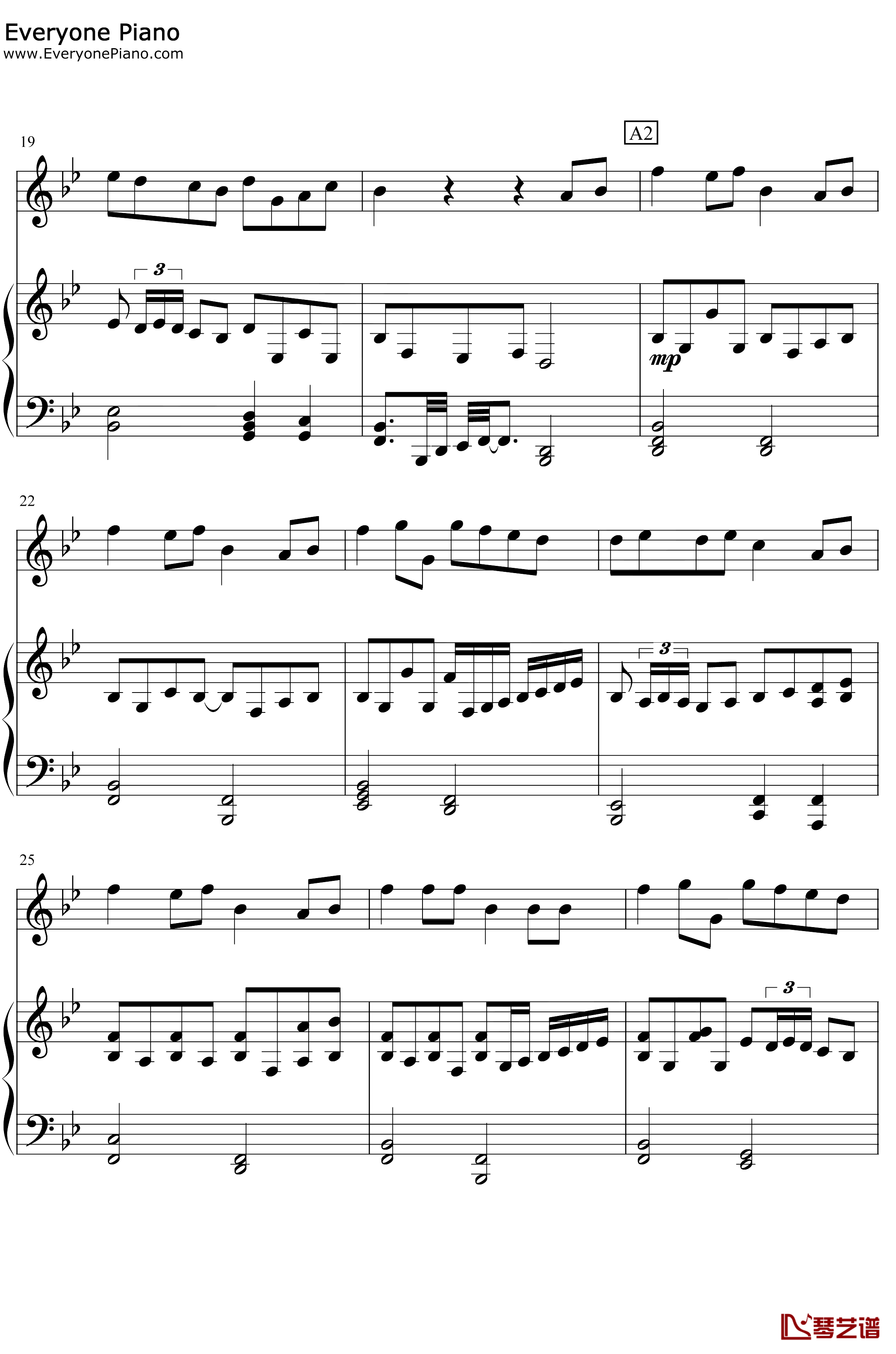 时光机钢琴谱-五月天-纯钢琴弹唱版3