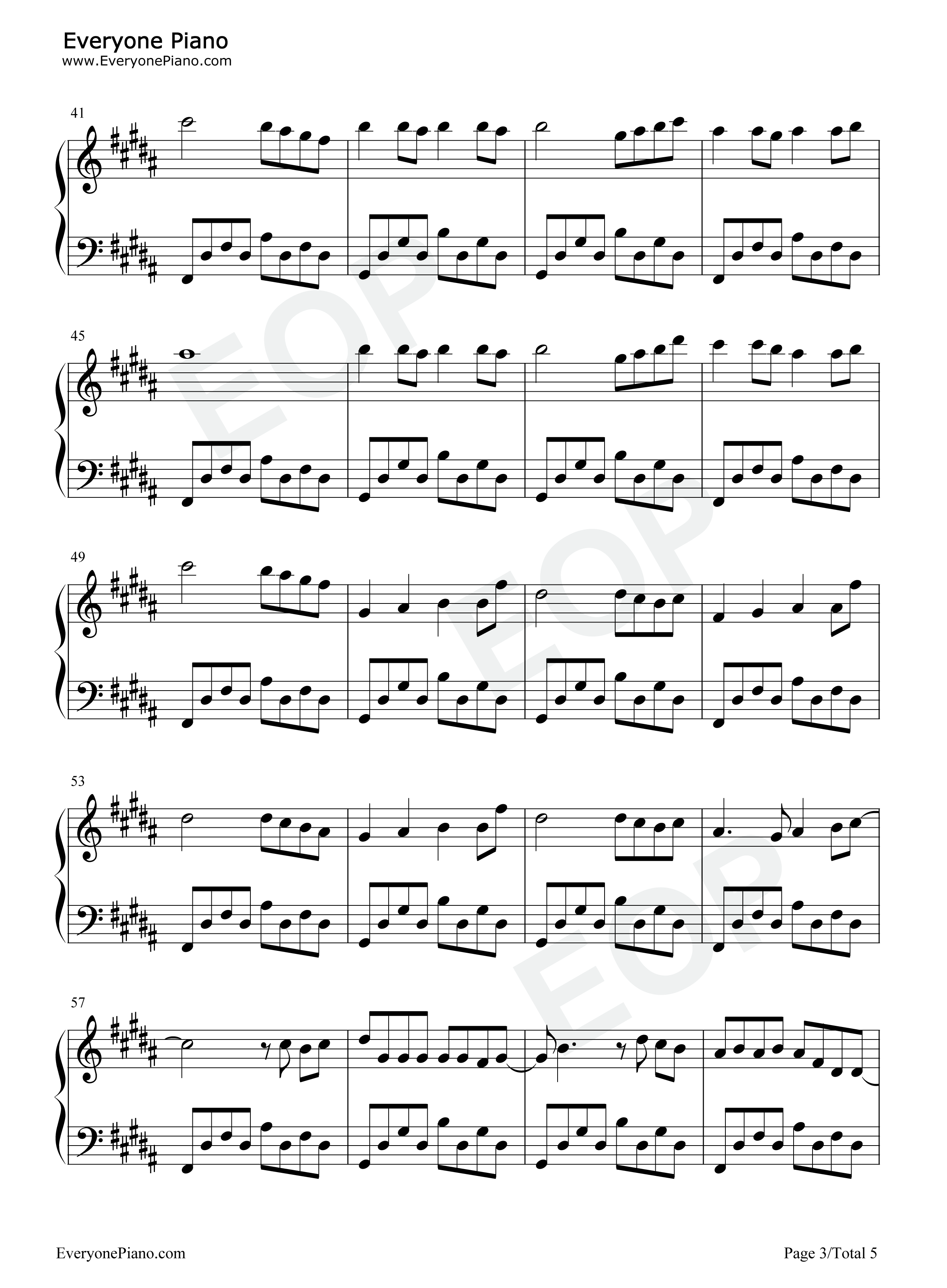 Da Vu钢琴谱-Tăng Duy Tân3