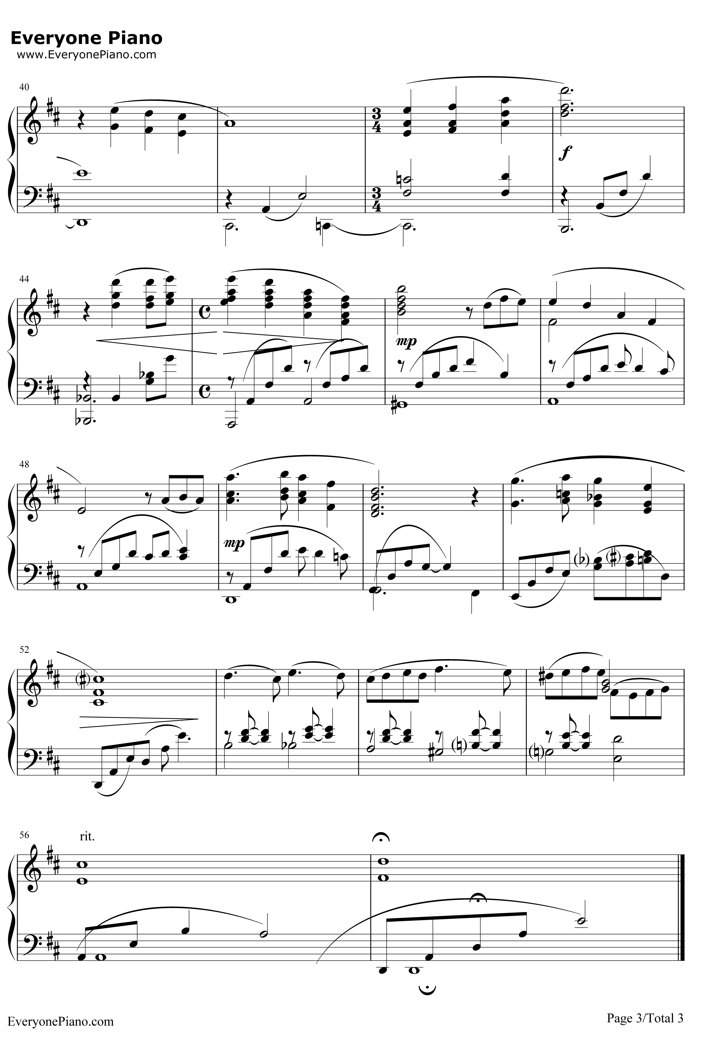 Playing Love钢琴谱-埃尼奥·莫里康内-海上钢琴师3