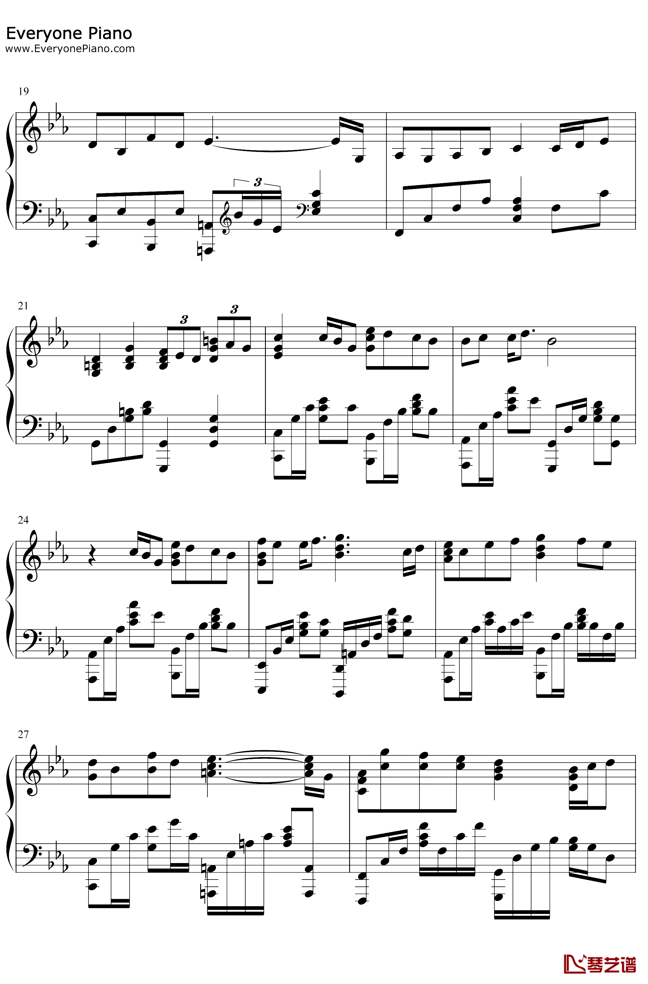 请笃信一个梦钢琴谱-周深-姜子牙片尾曲3