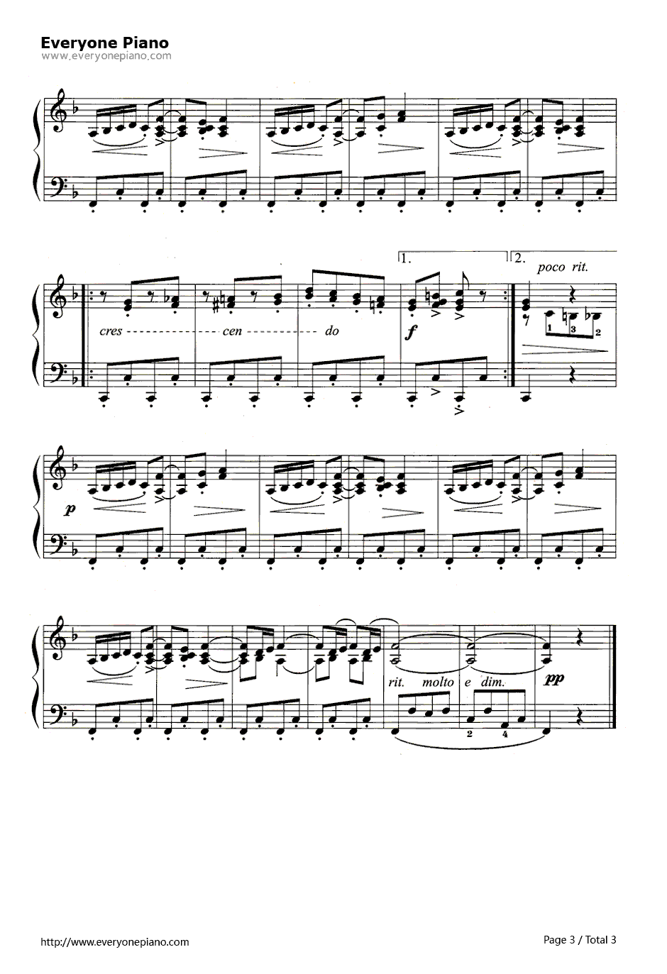 纺织歌钢琴谱3