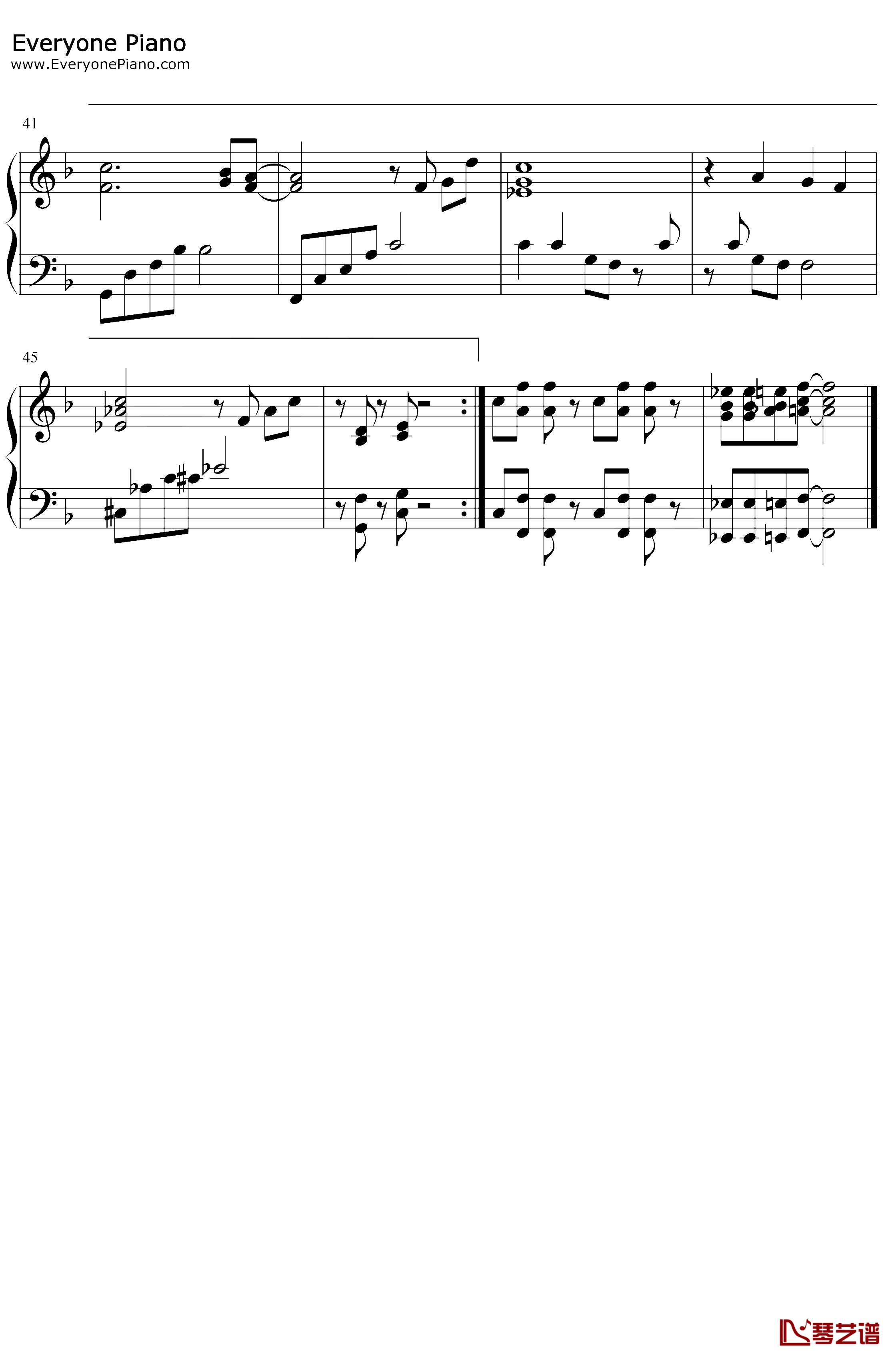 12MINI主题曲钢琴谱-WiwiKuan-简单版3