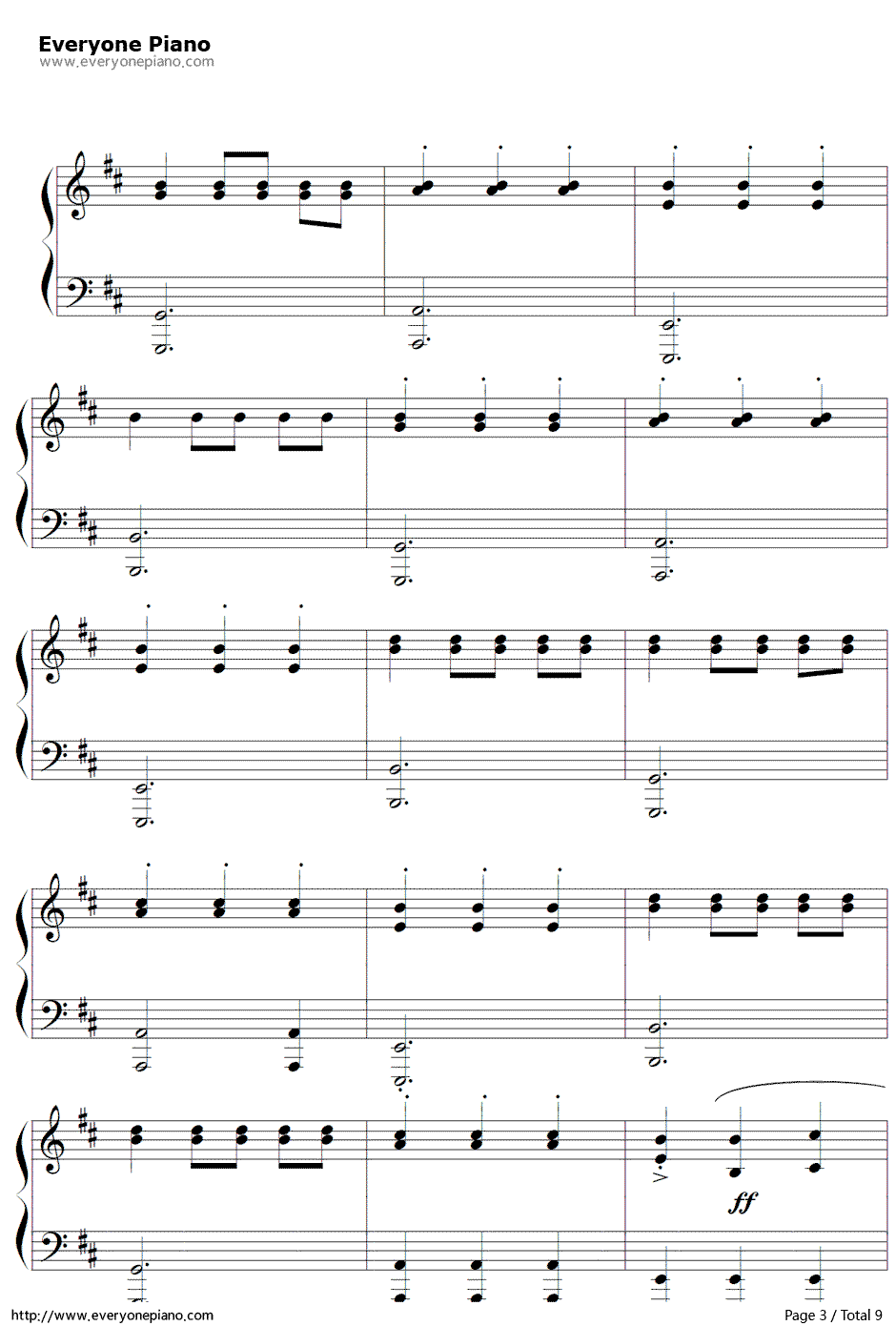 上古卷轴5：天际主题曲钢琴谱-Jeremy Soule3