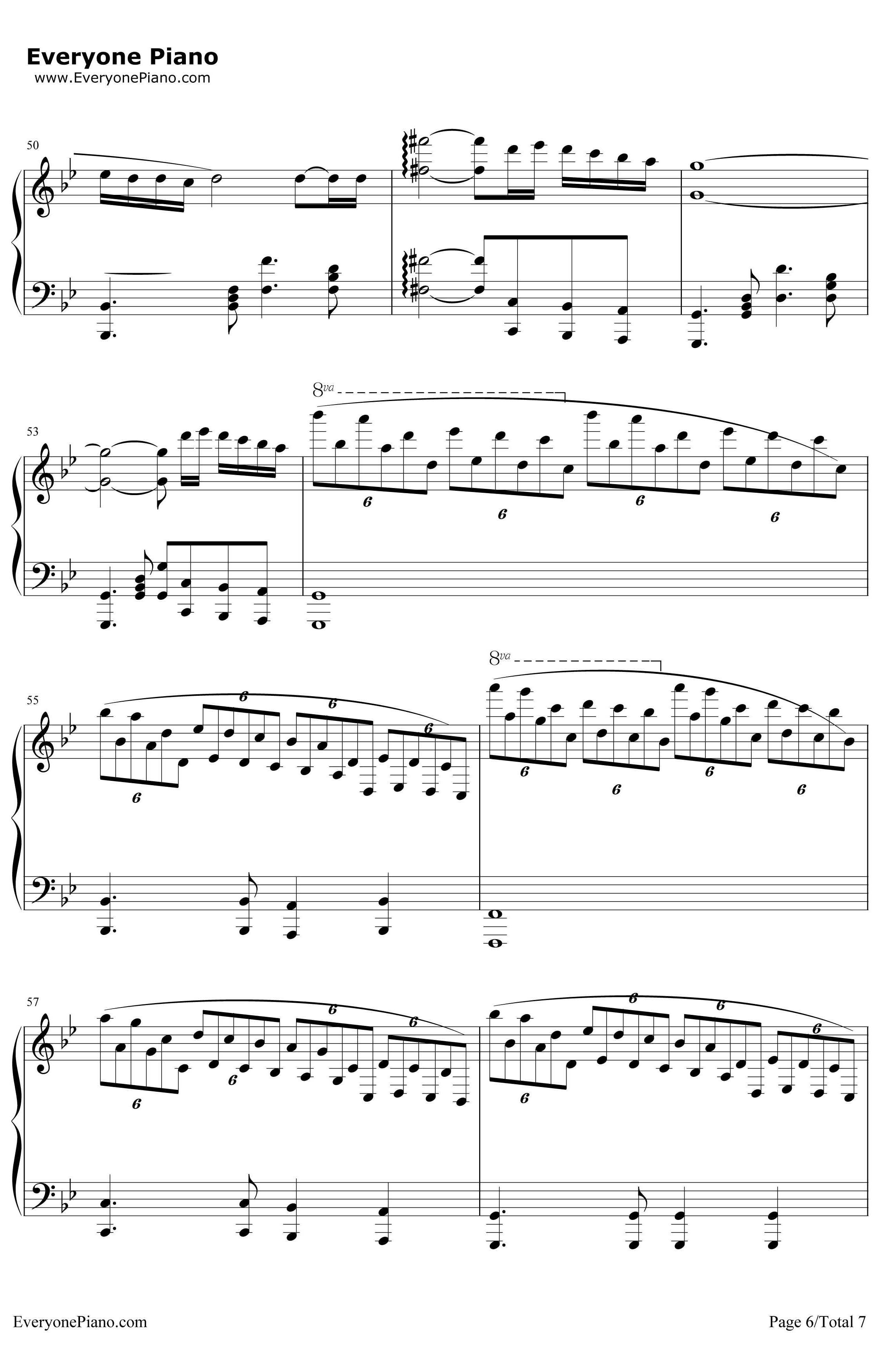 梦中的婚礼钢琴谱-理查德•克莱德曼-改编版6
