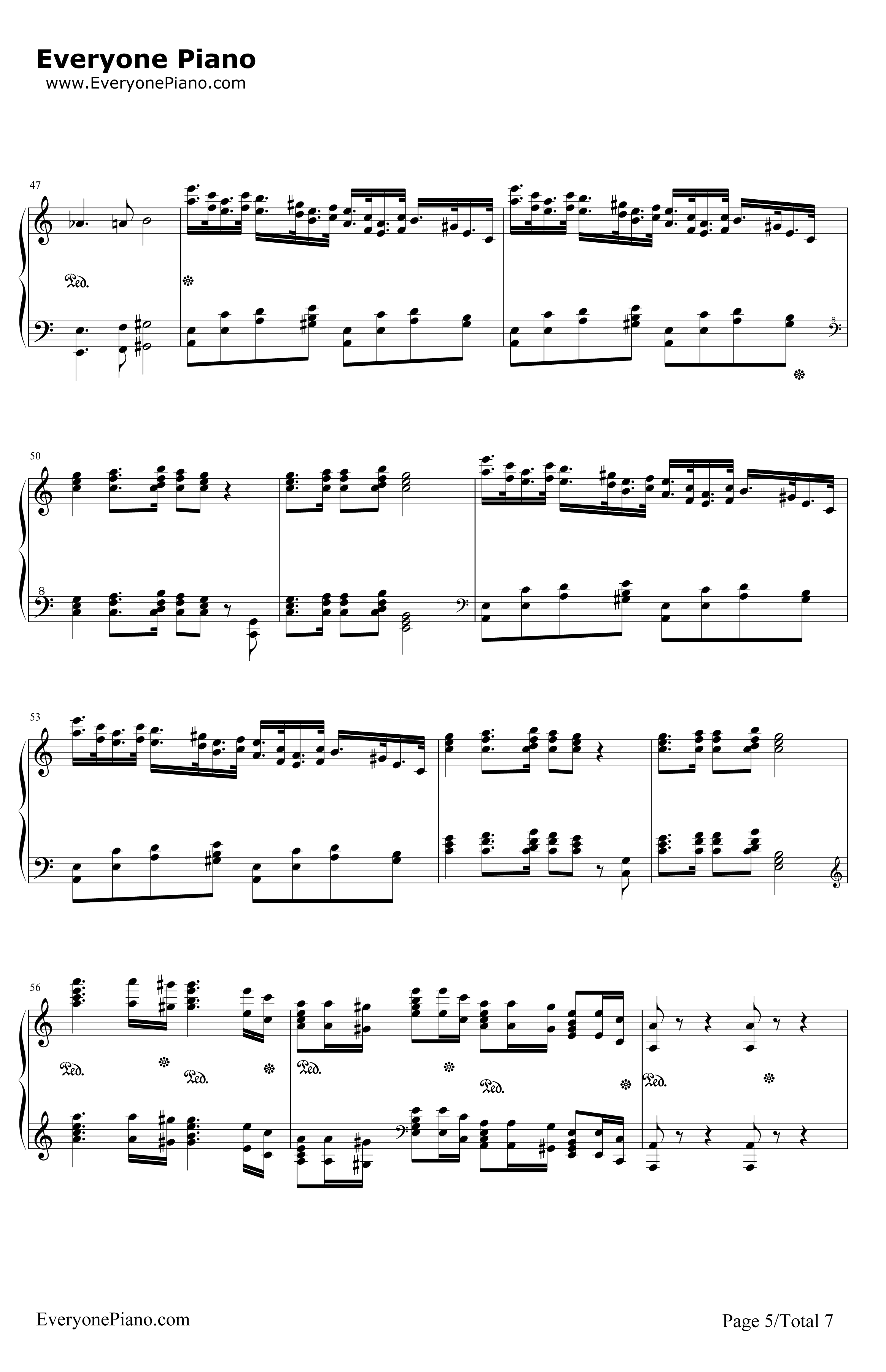 格里格钢琴变奏曲钢琴谱-马克西姆-格里格钢琴变奏曲5