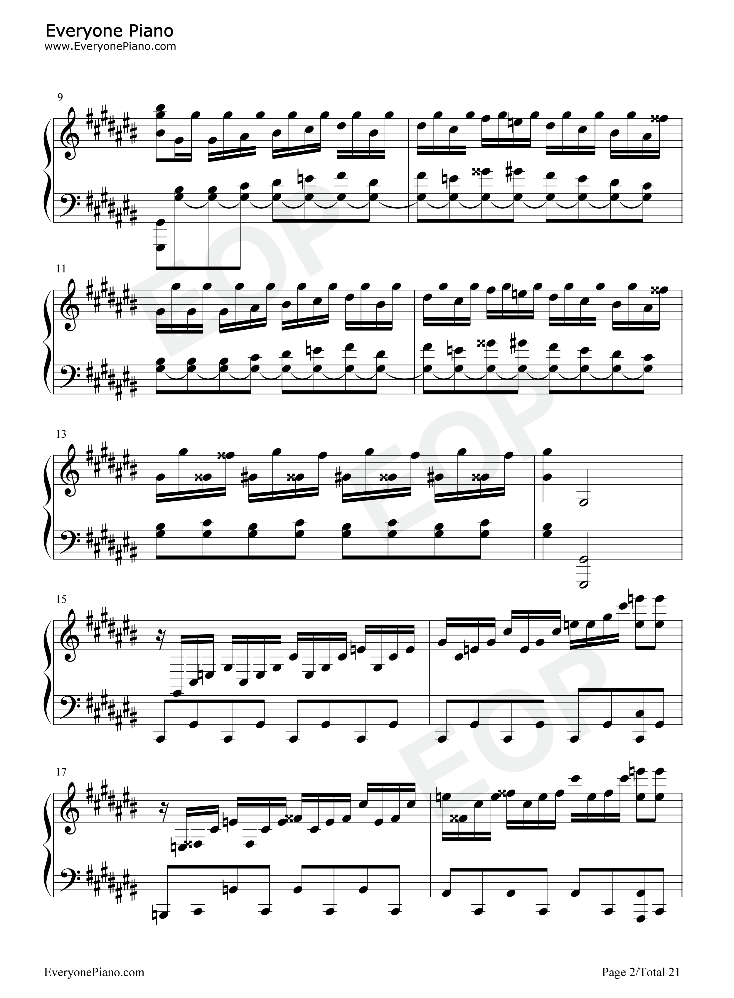 月光奏鸣曲第三乐章钢琴谱-贝多芬2