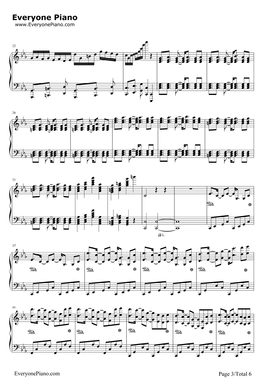 古巴钢琴谱-马克西姆-Cubana3