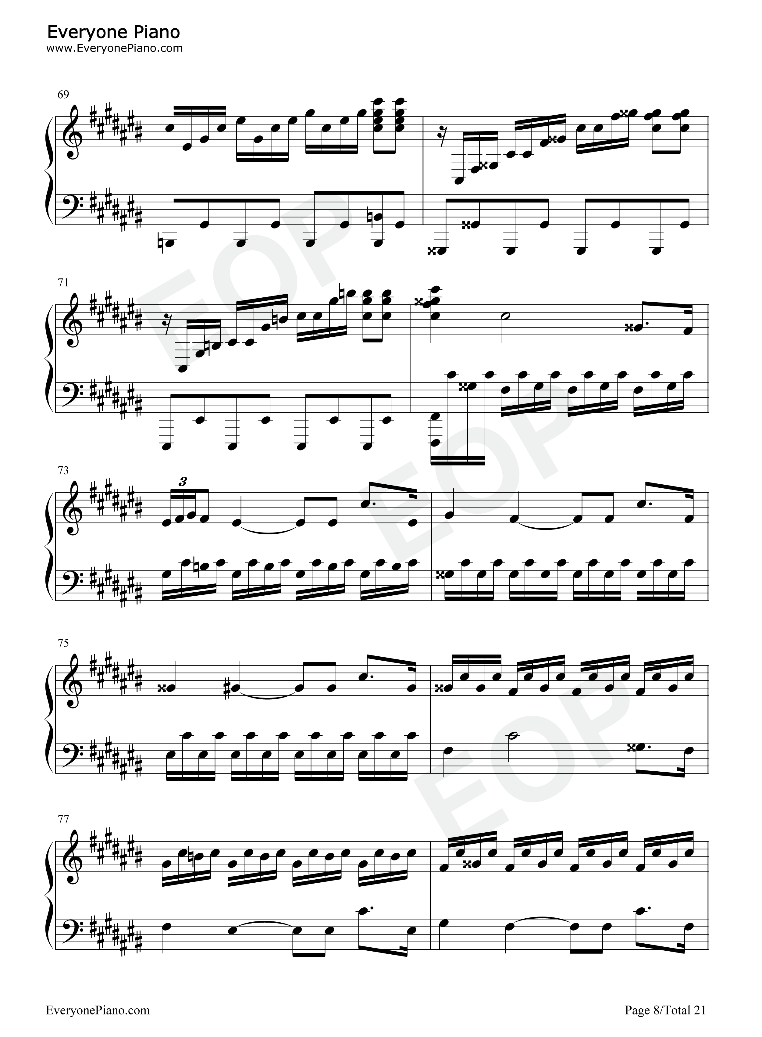 月光奏鸣曲第三乐章钢琴谱-贝多芬8