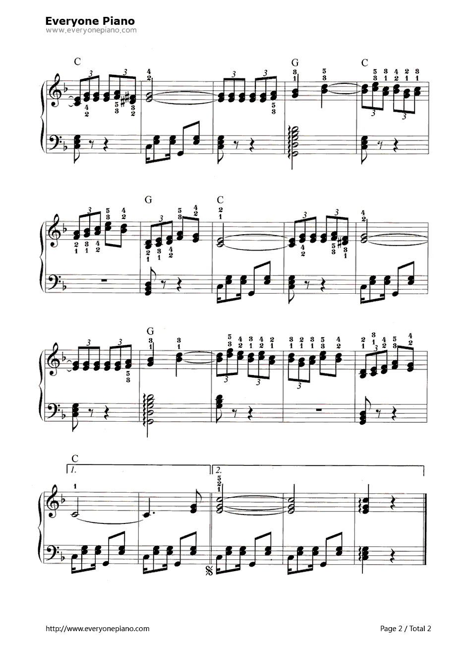 鸽子钢琴谱-依拉蒂尔-西班牙民歌2