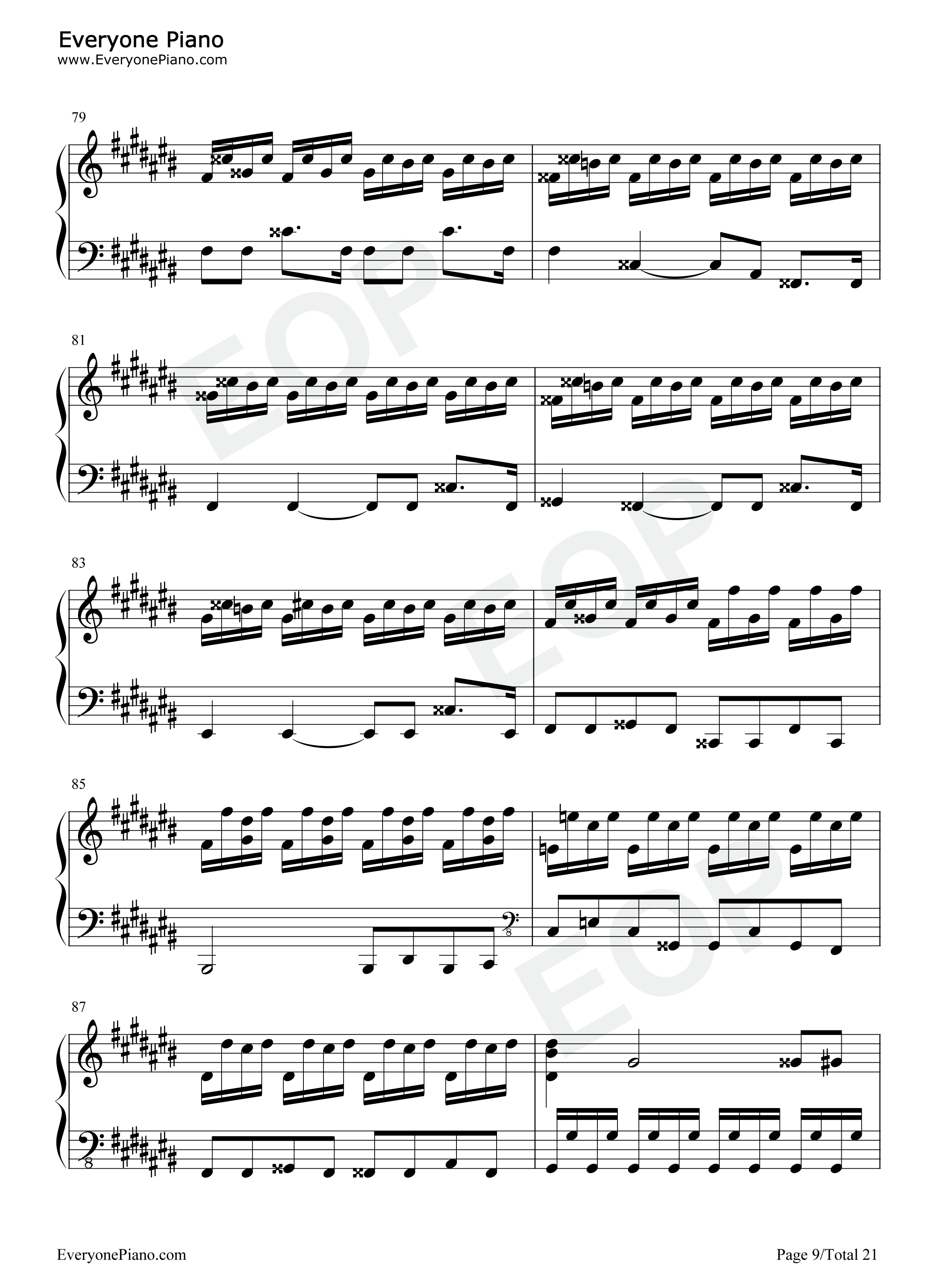 月光奏鸣曲第三乐章钢琴谱-贝多芬9
