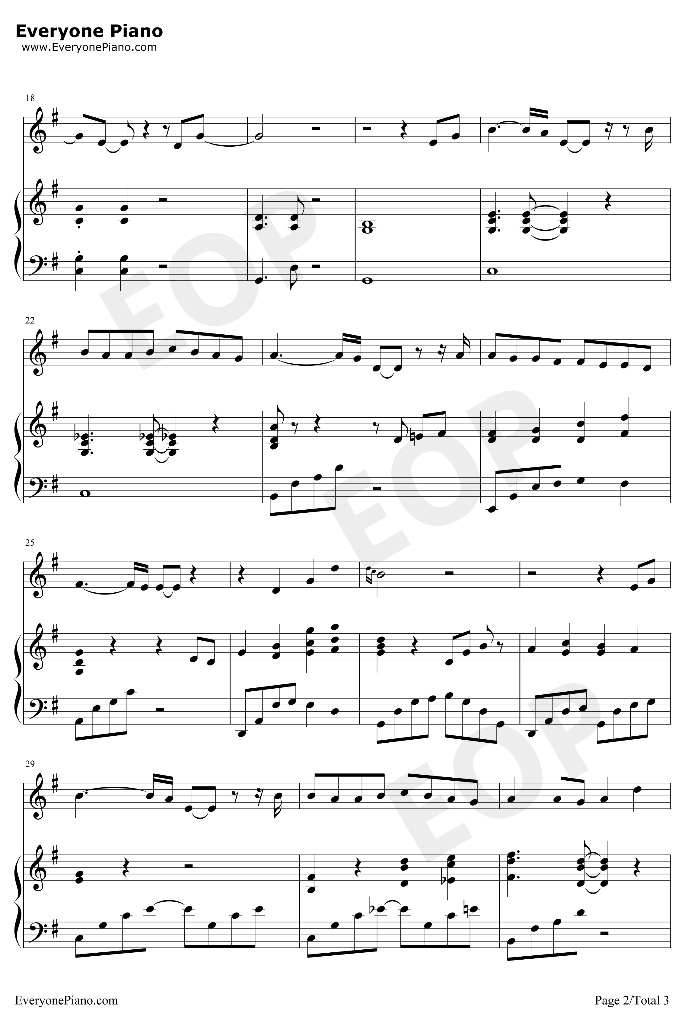 有一种悲伤钢琴谱-A-Lin-比悲伤更悲伤的故事主题曲2