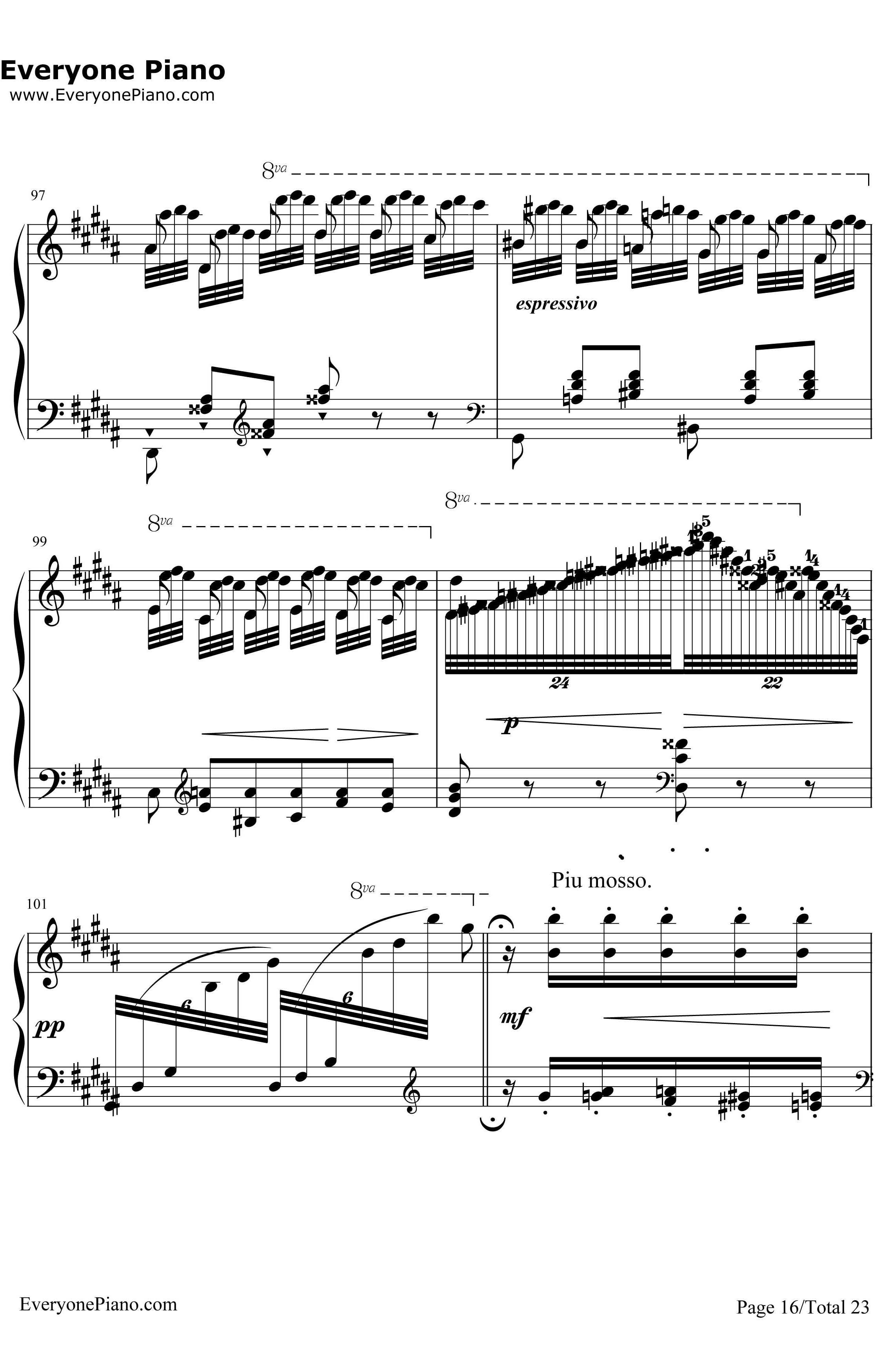 钟钢琴谱--李斯特16
