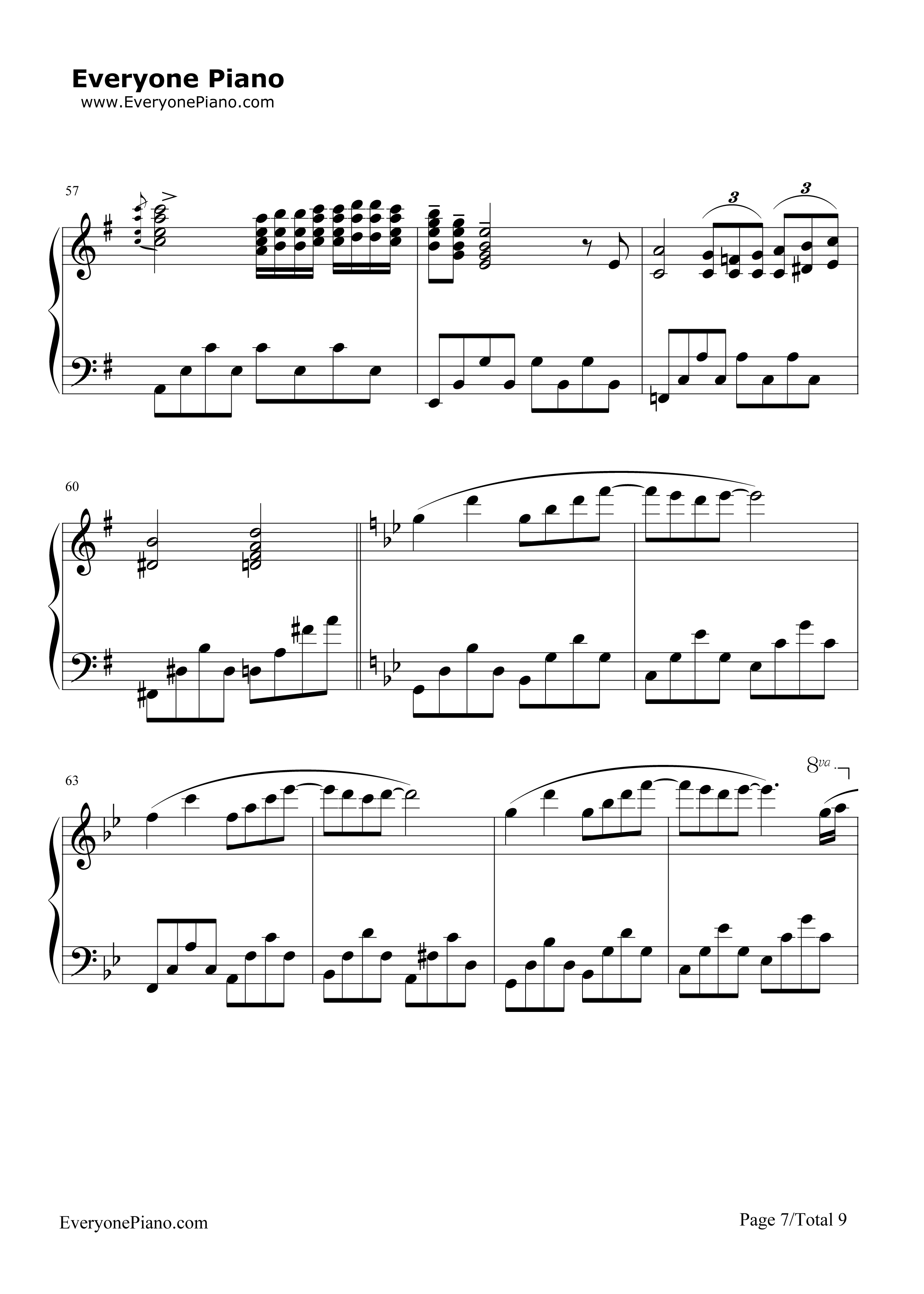 星空钢琴谱-理查德·克莱德曼 Richard Clayderman7