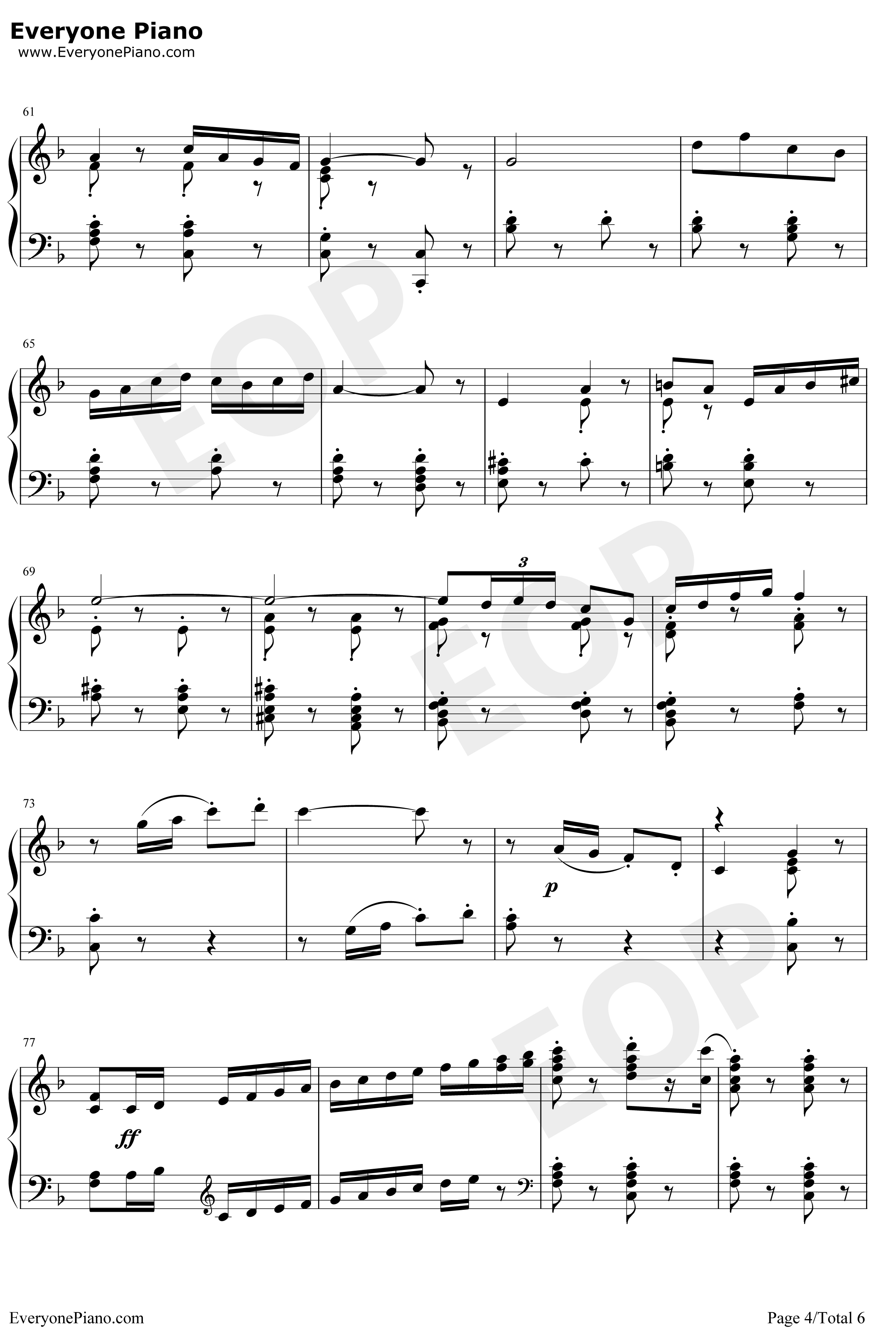 卡门序曲钢琴谱-比才-朝鲜风格4