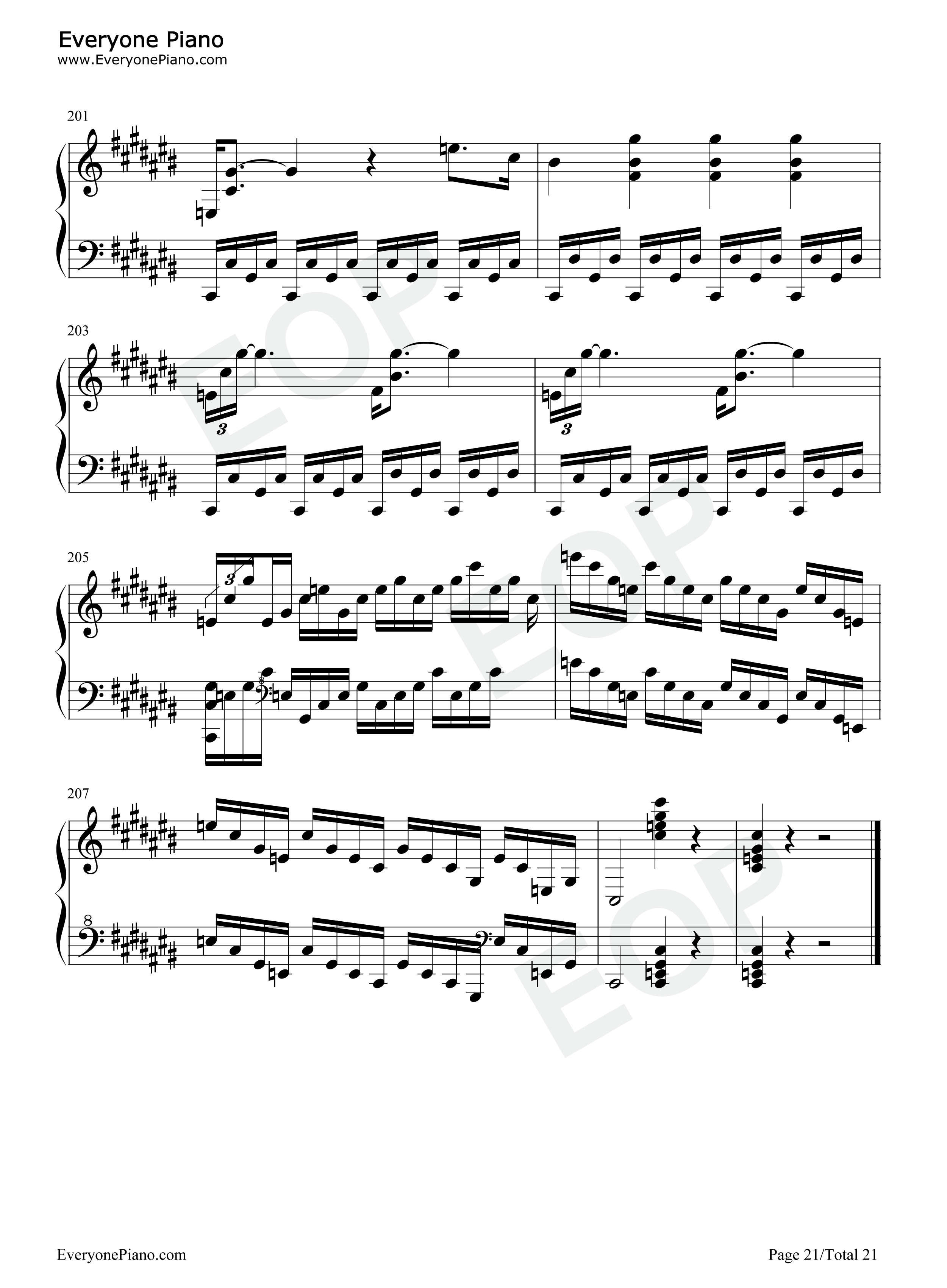 月光奏鸣曲第三乐章钢琴谱-贝多芬21
