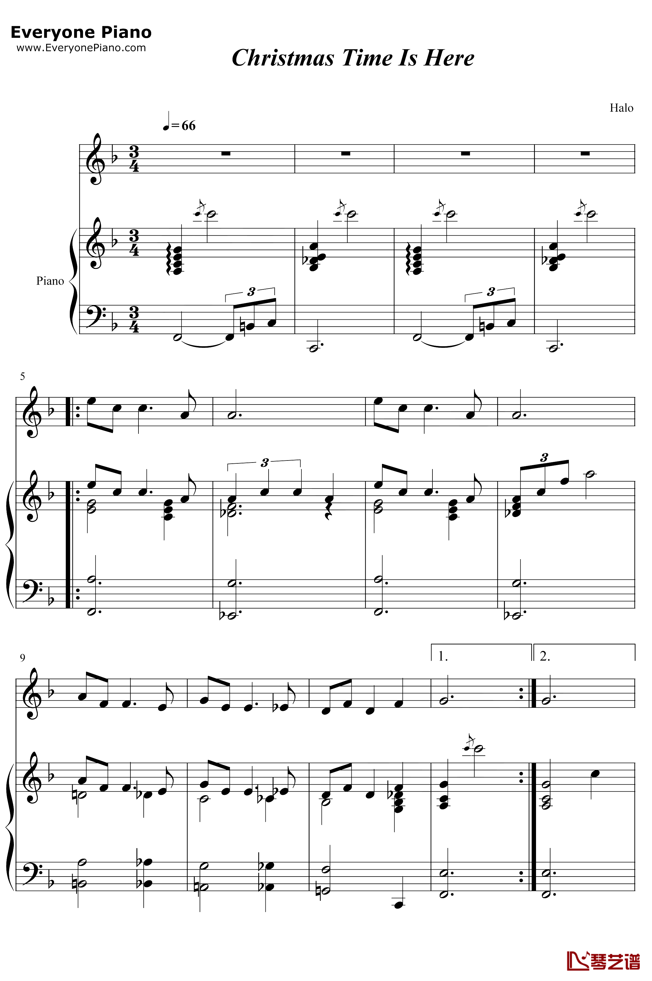 Christmas Time Is Here钢琴谱-VinceGuaraldi-查理布朗的圣诞节OST1