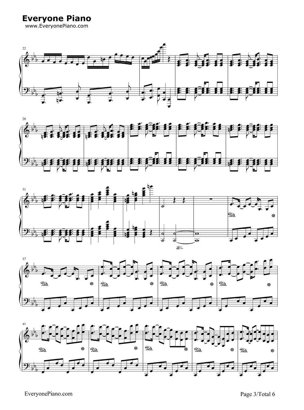 古巴钢琴谱-马克西姆3