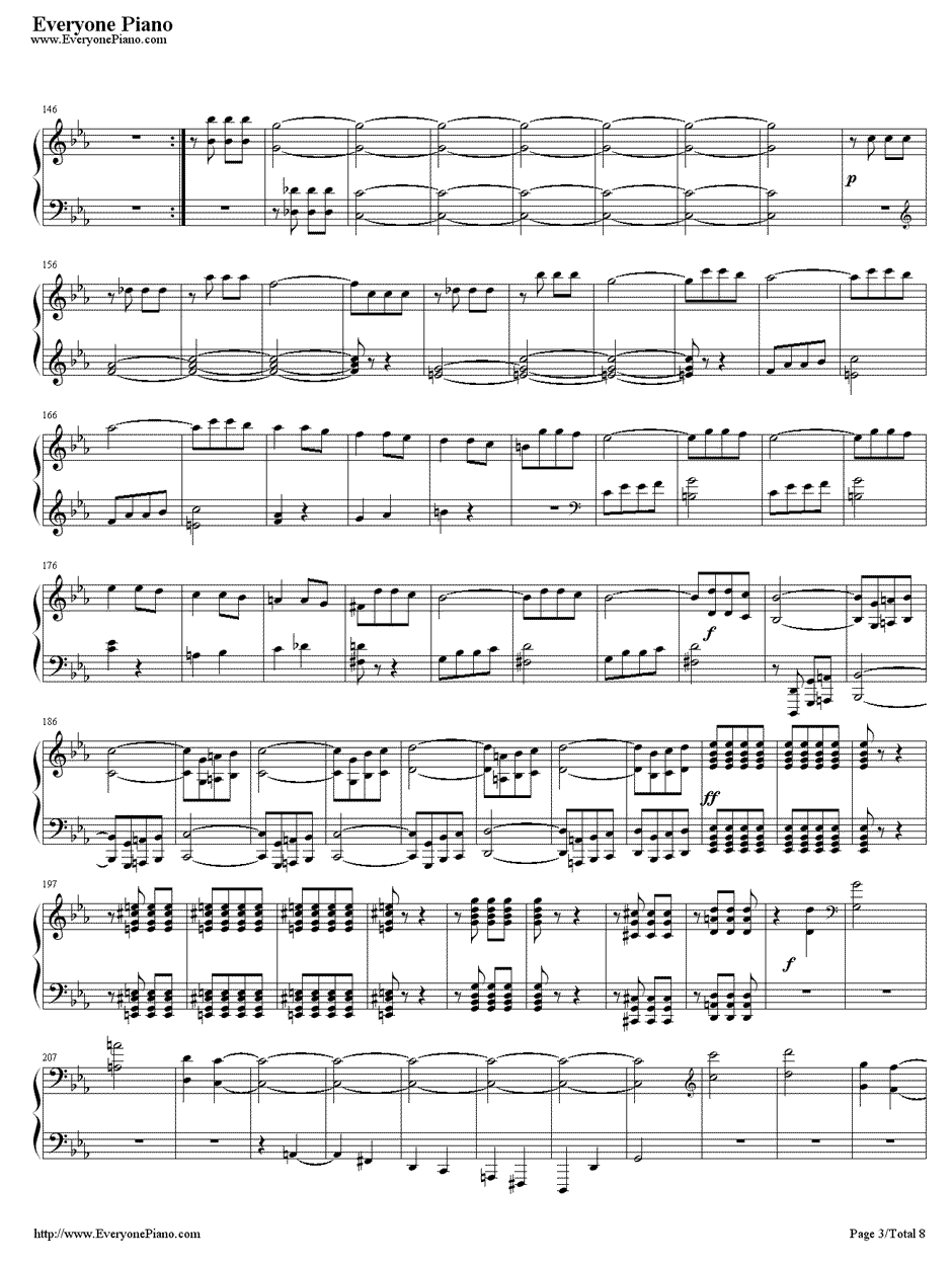 命运交响曲第一乐章钢琴谱-贝多芬3