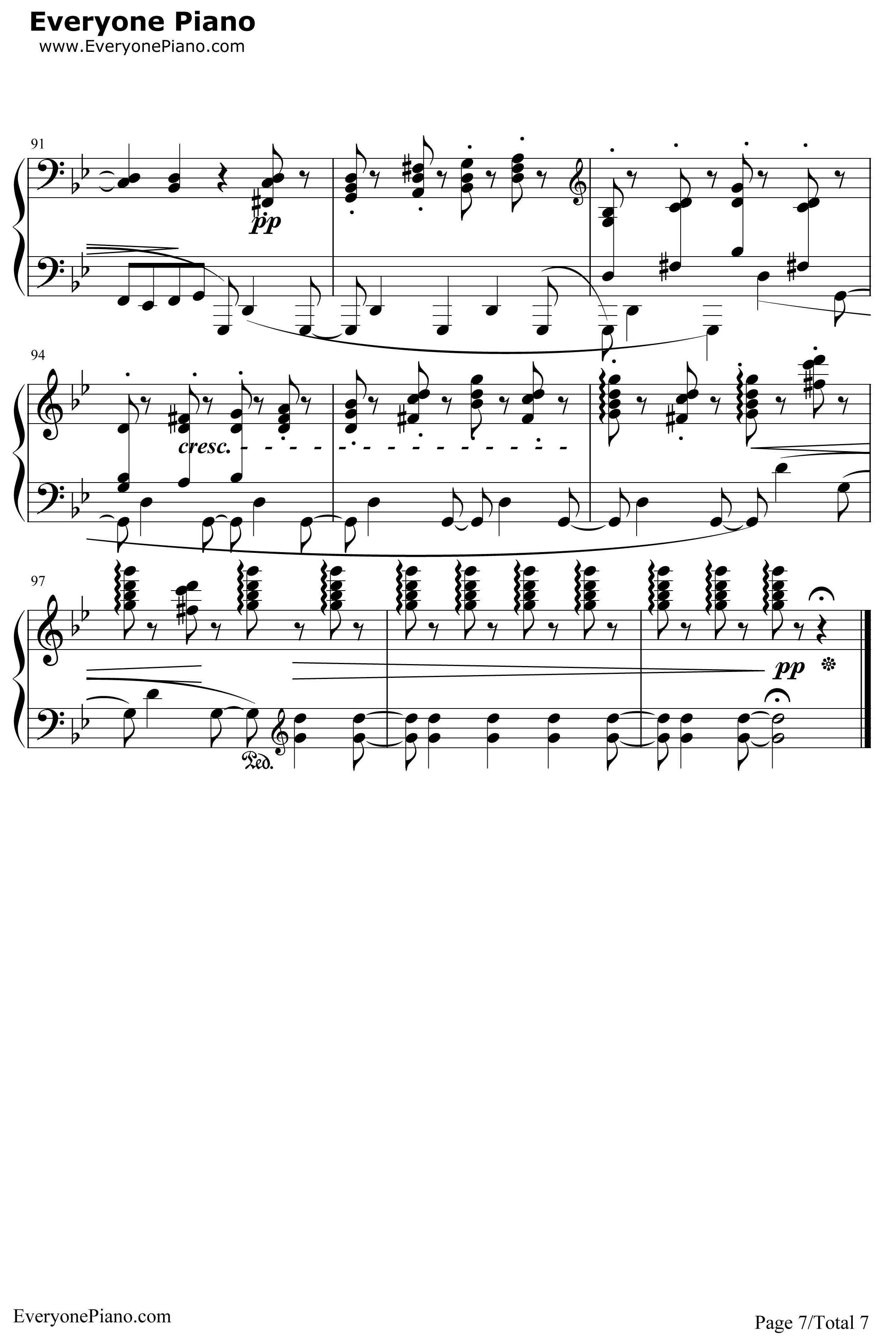 六月船歌钢琴谱-柴可夫斯基Tchaikovsky7