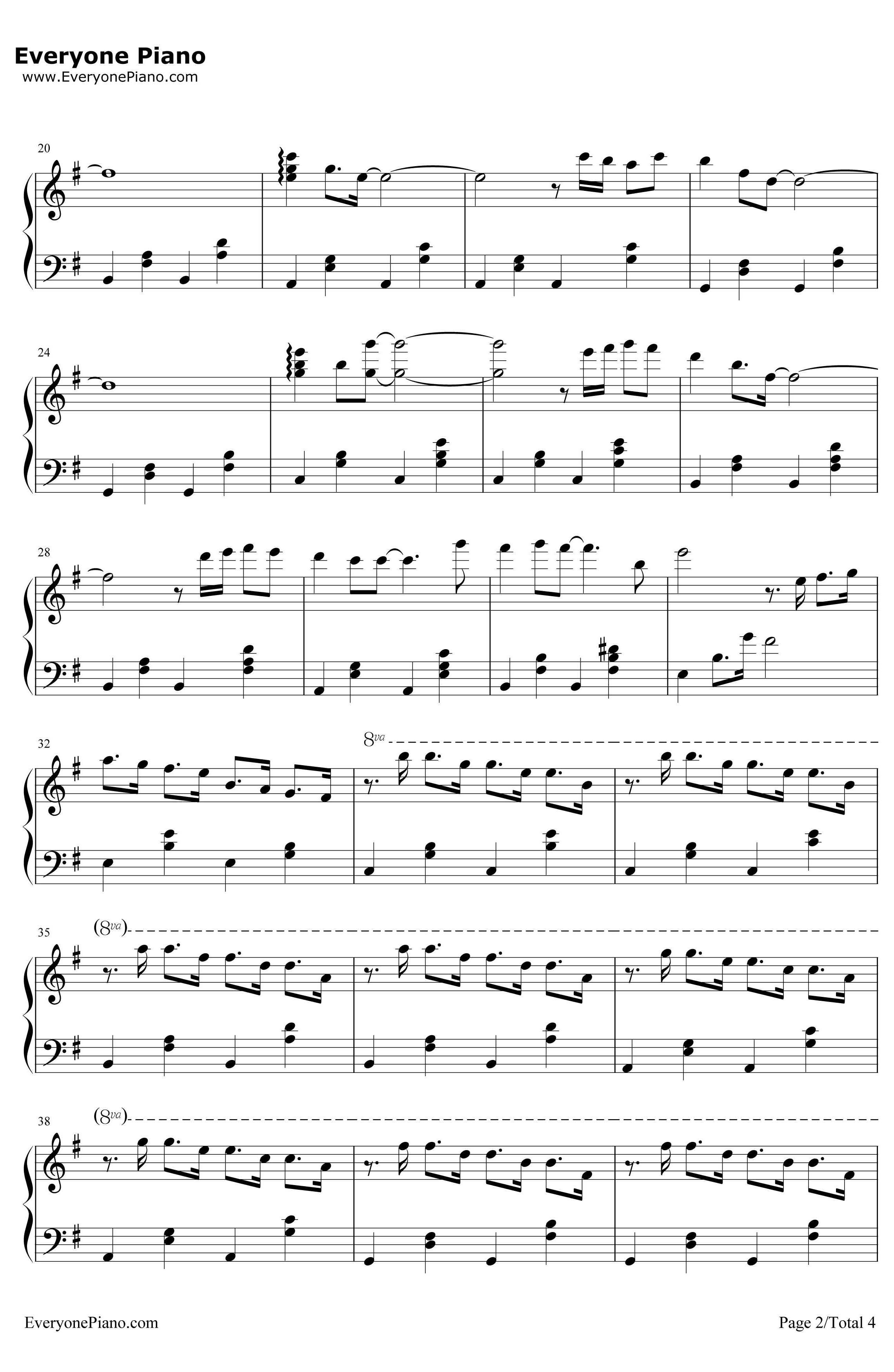 暗恋钢琴谱-石进-夜的钢琴曲II2