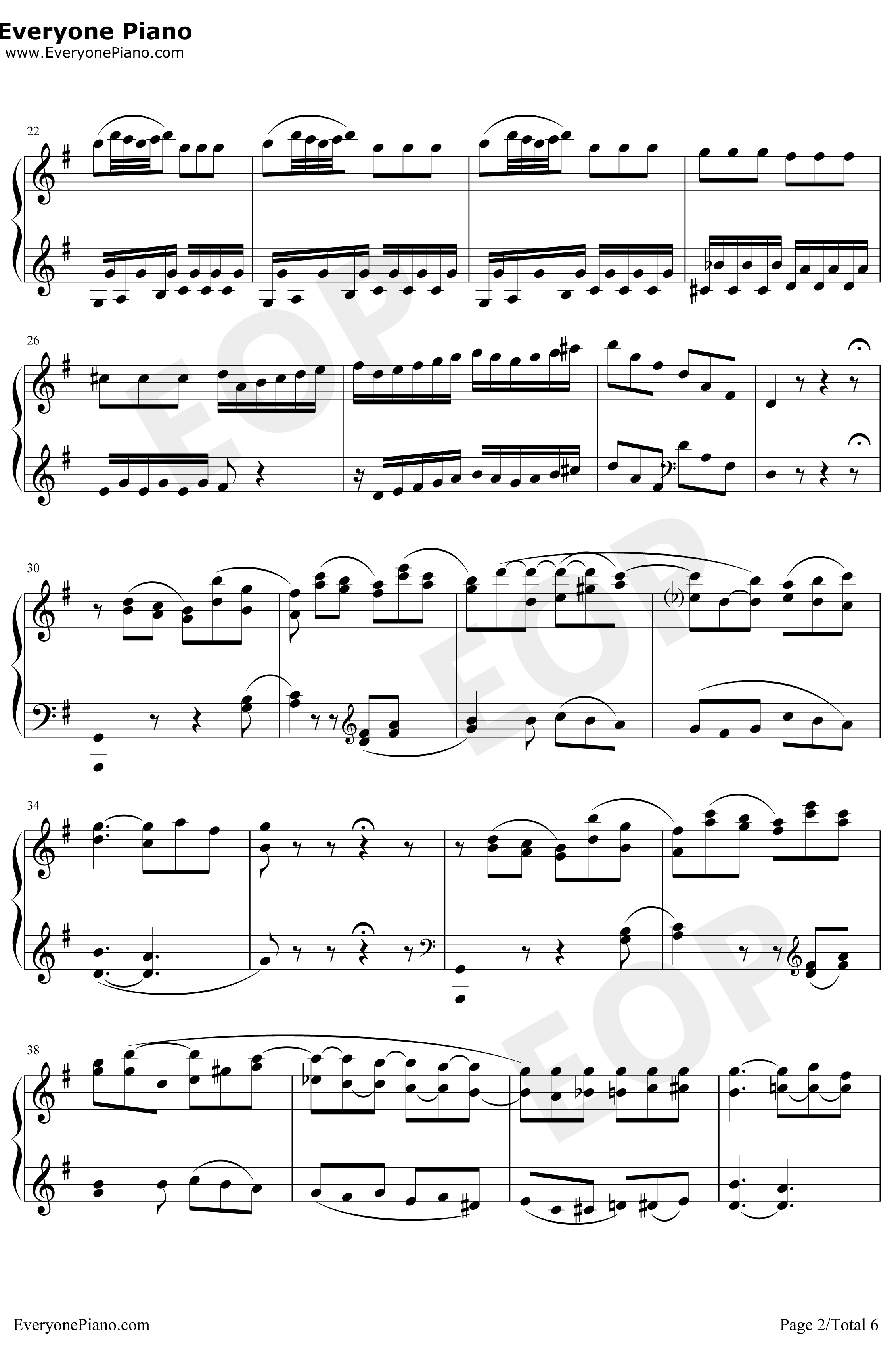 e小调奏鸣曲第一乐章钢琴谱-海顿2