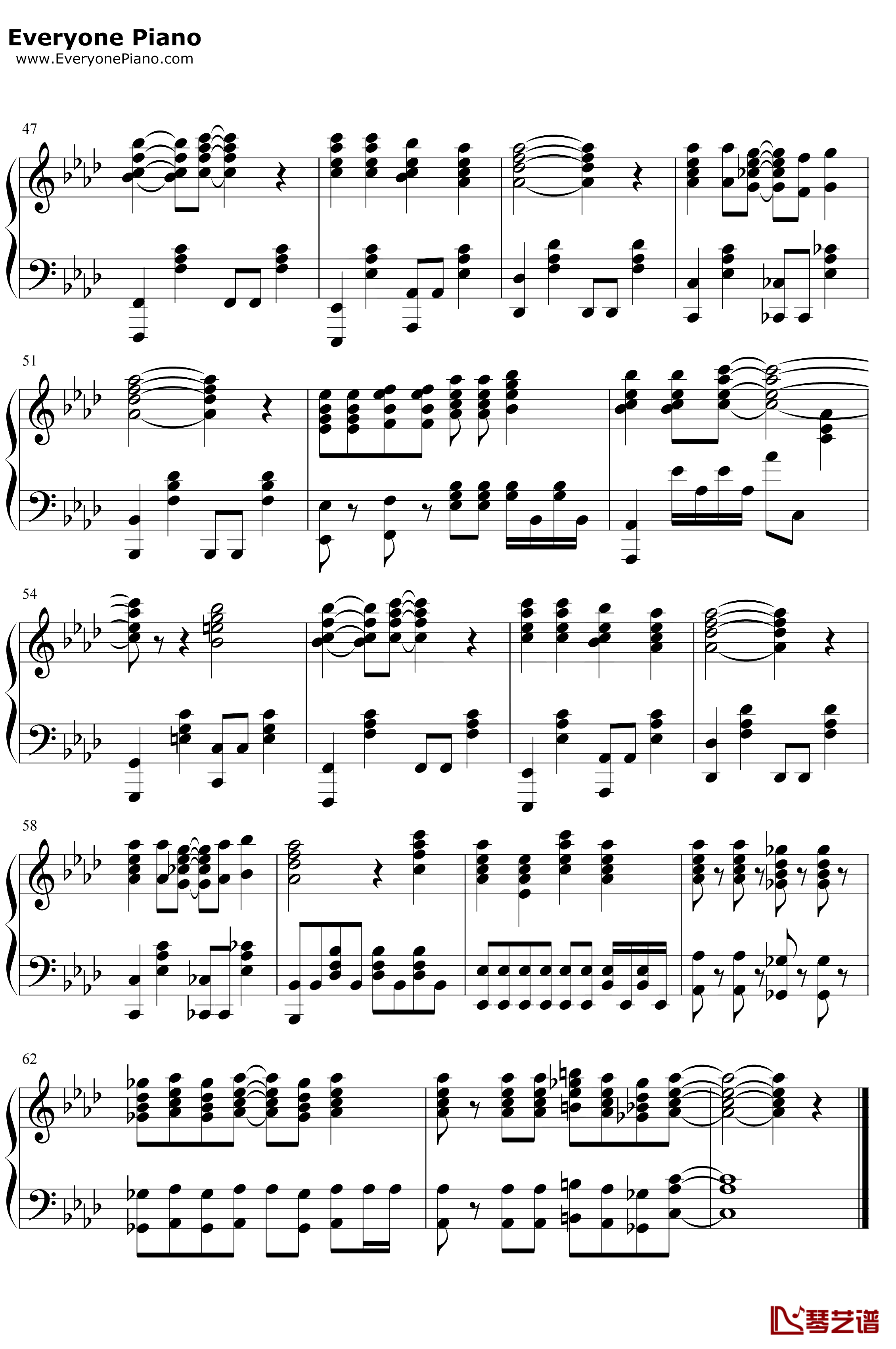 Letsgoライフリング４钢琴谱-Rifling4-美妙射击部OP4