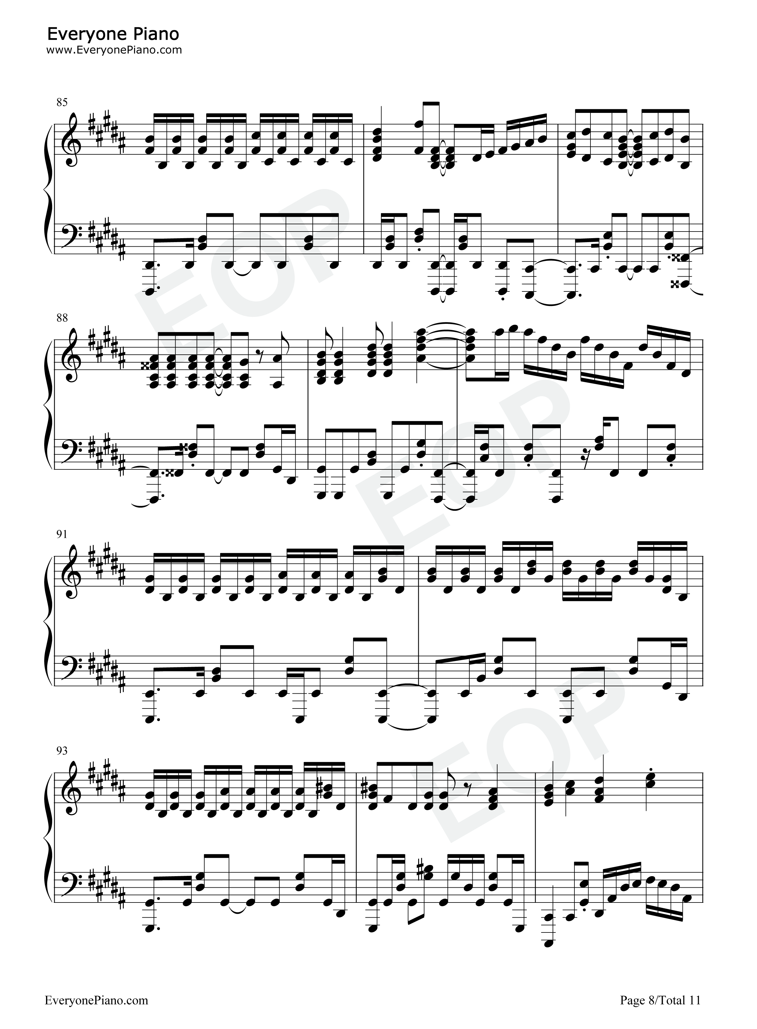 残響散歌钢琴谱-Aimer8