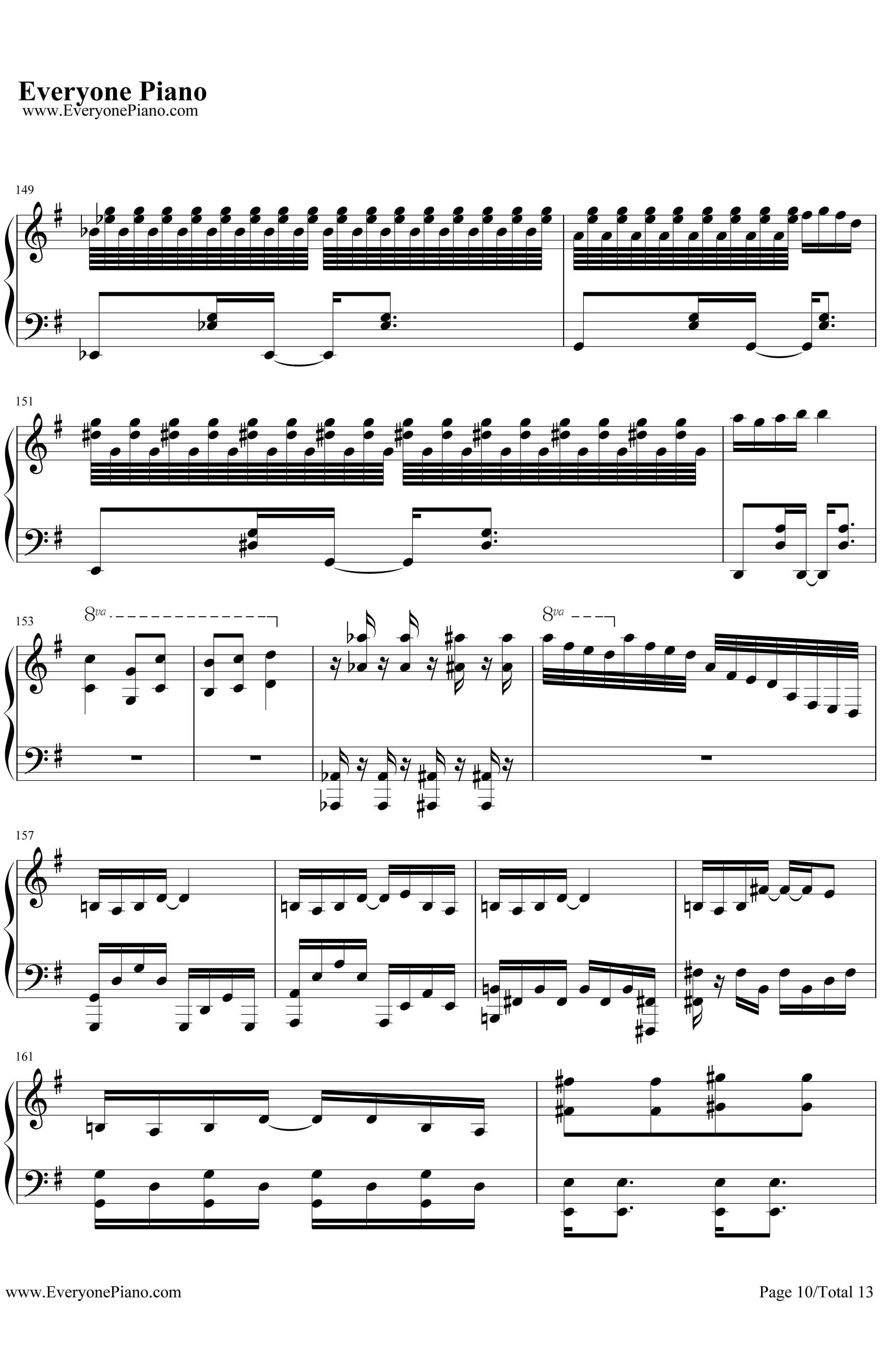 琪露诺的完美算术教室钢琴谱-藤咲かりん-東方紅魔鄉10