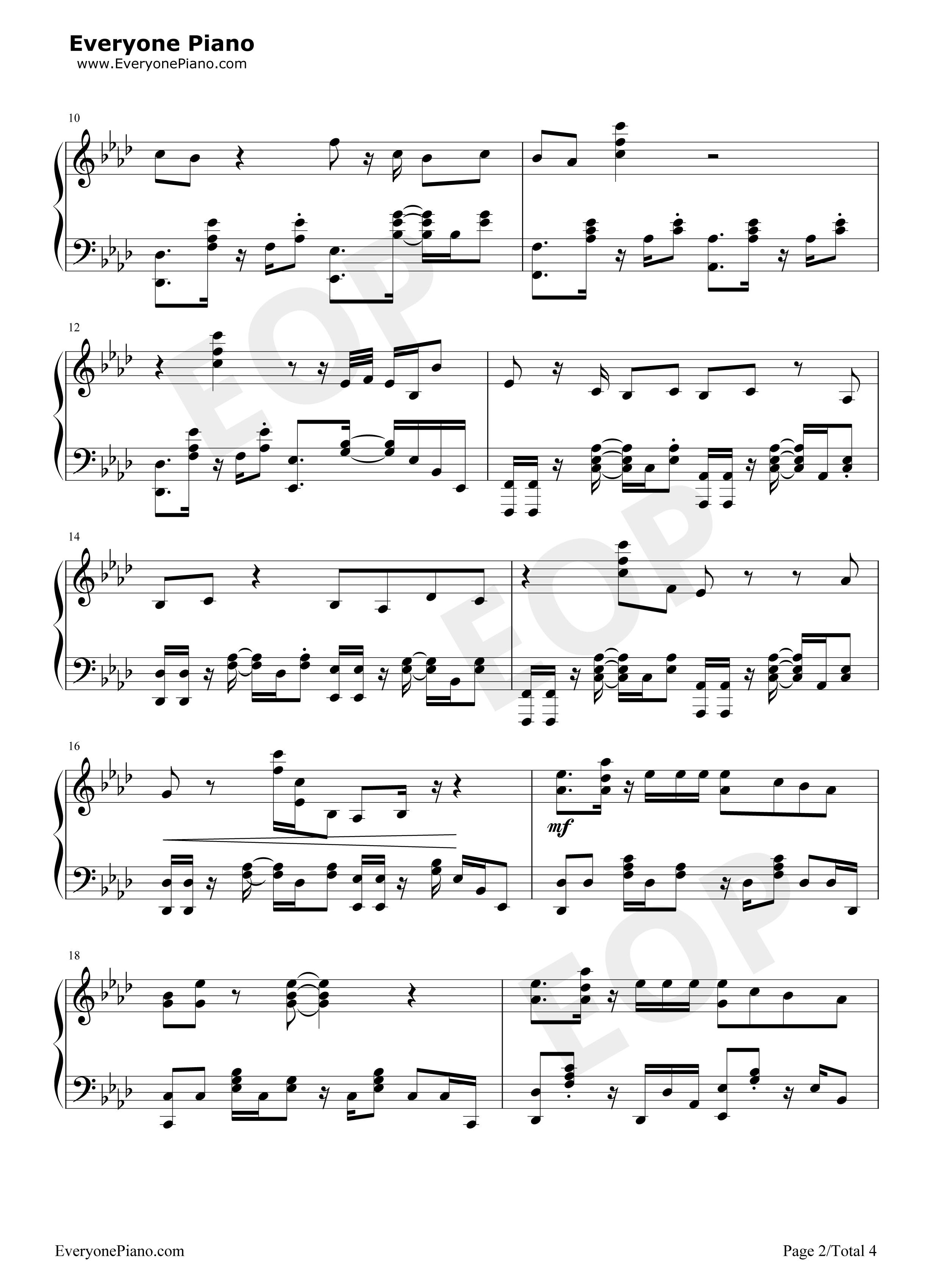 メモセピア钢琴谱-sajou no hana2