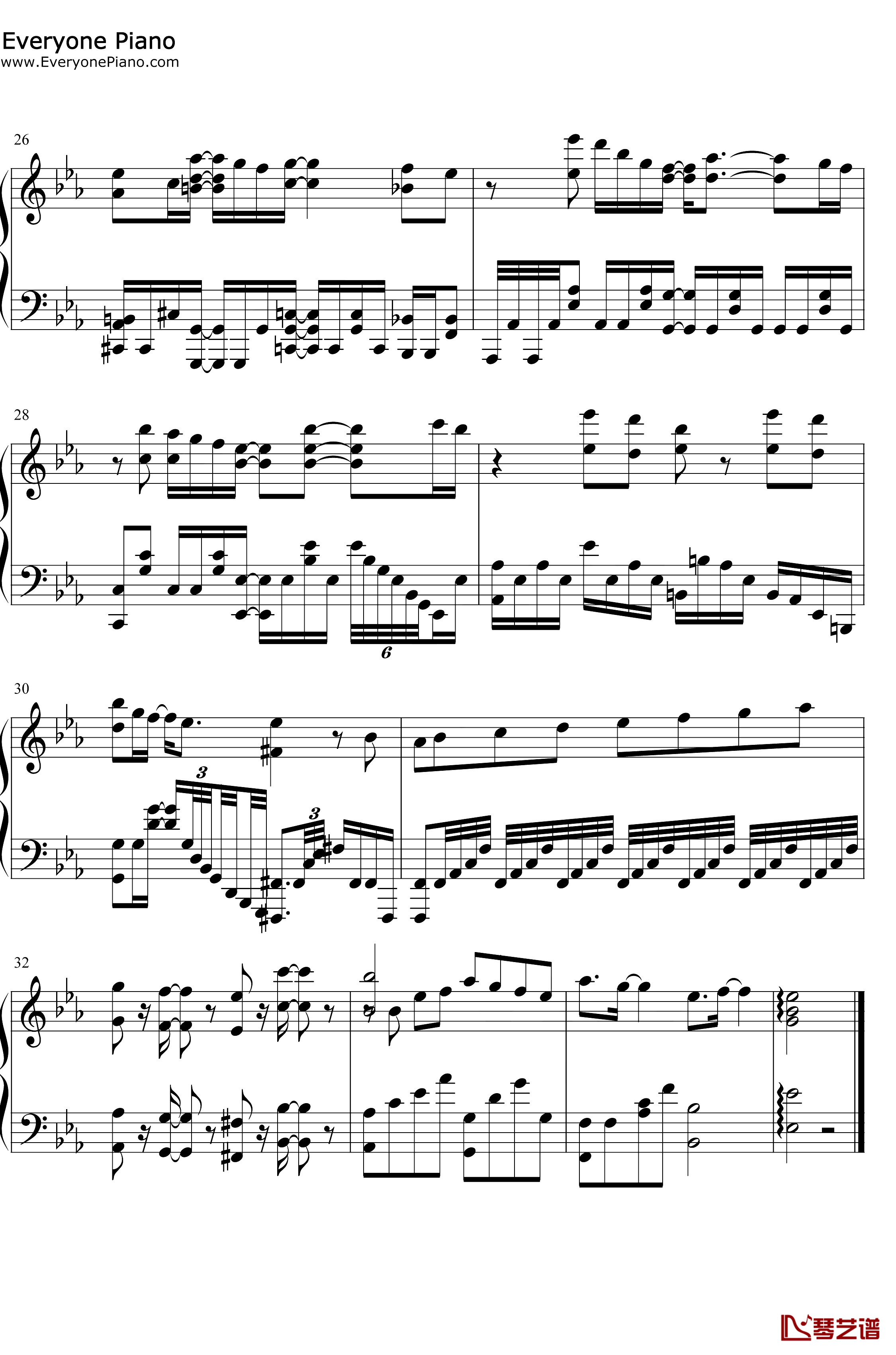 ごまかし钢琴谱-TrySail-魔法纪录魔法少女小圆外传OP4