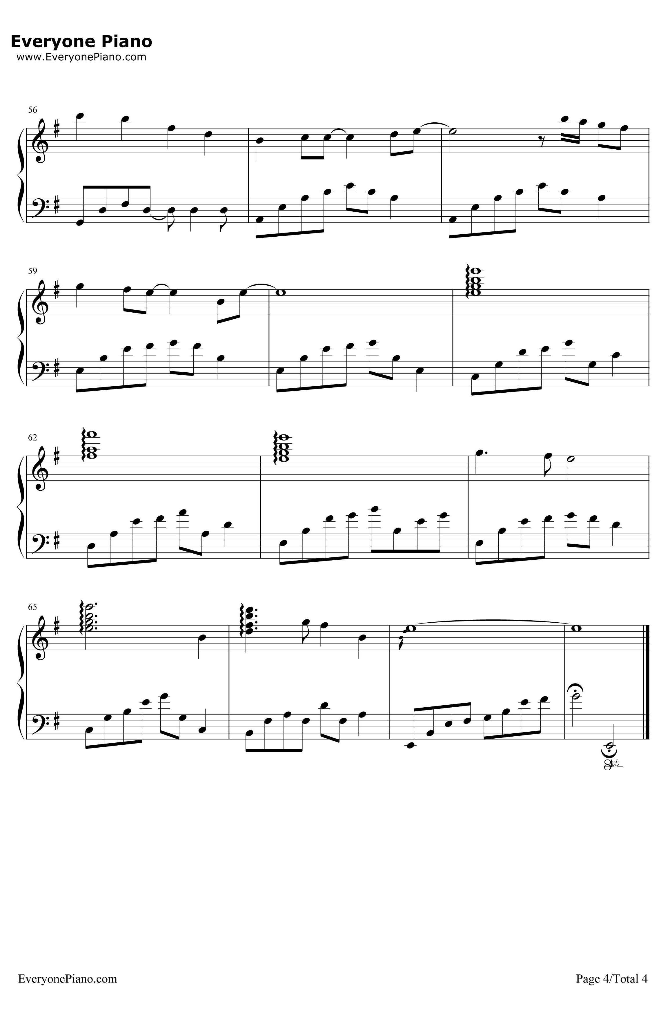 暗恋钢琴谱-石进-夜的钢琴曲II4