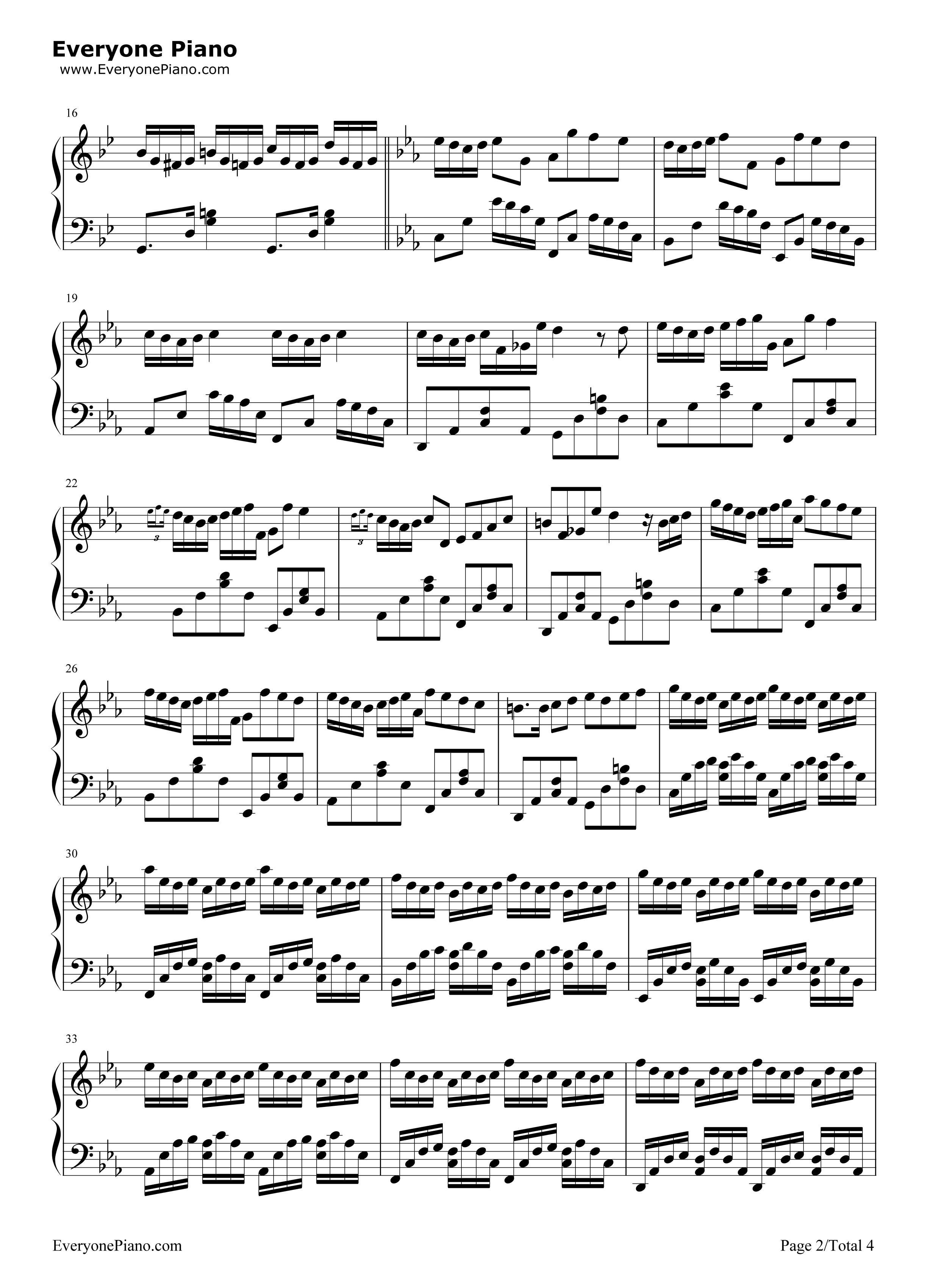 g小调的巴赫钢琴谱-巴赫2