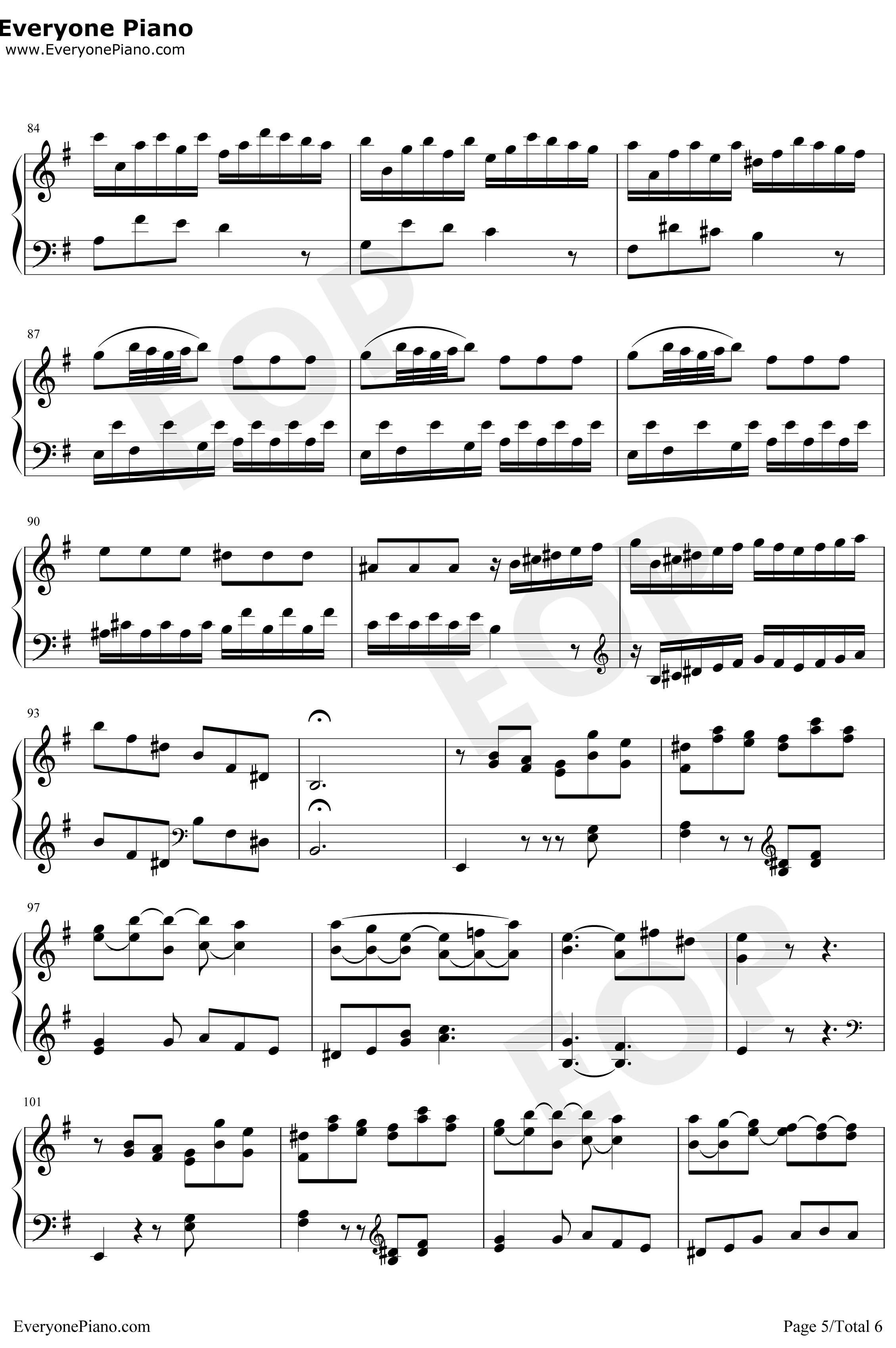 e小调奏鸣曲第一乐章钢琴谱-海顿5