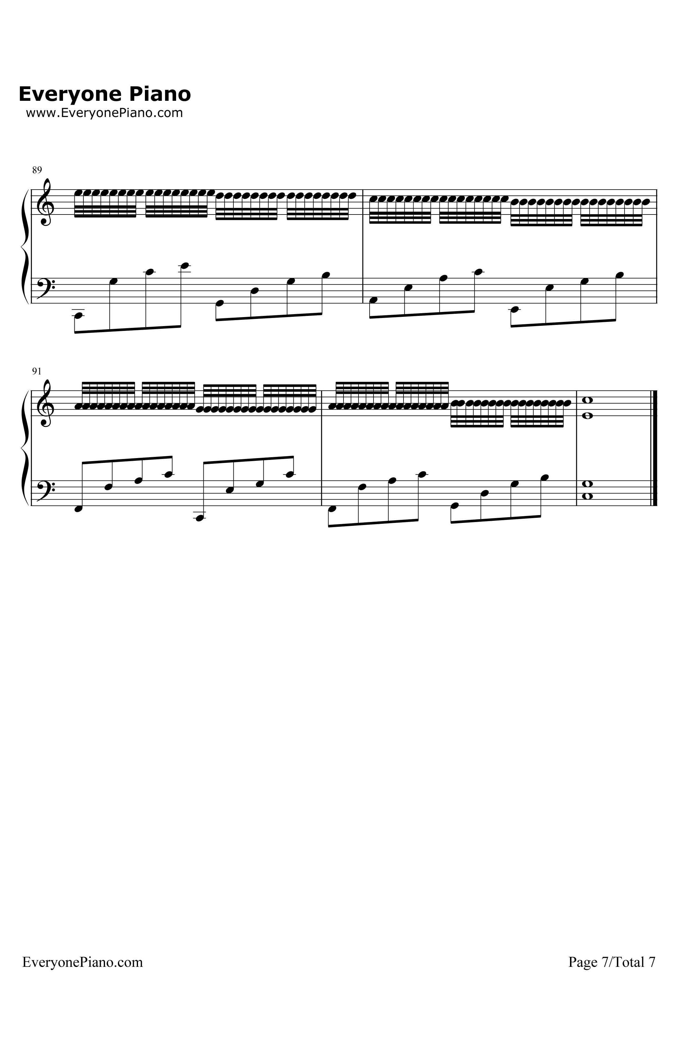 c大调卡农钢琴谱-帕赫贝尔-带力度版7