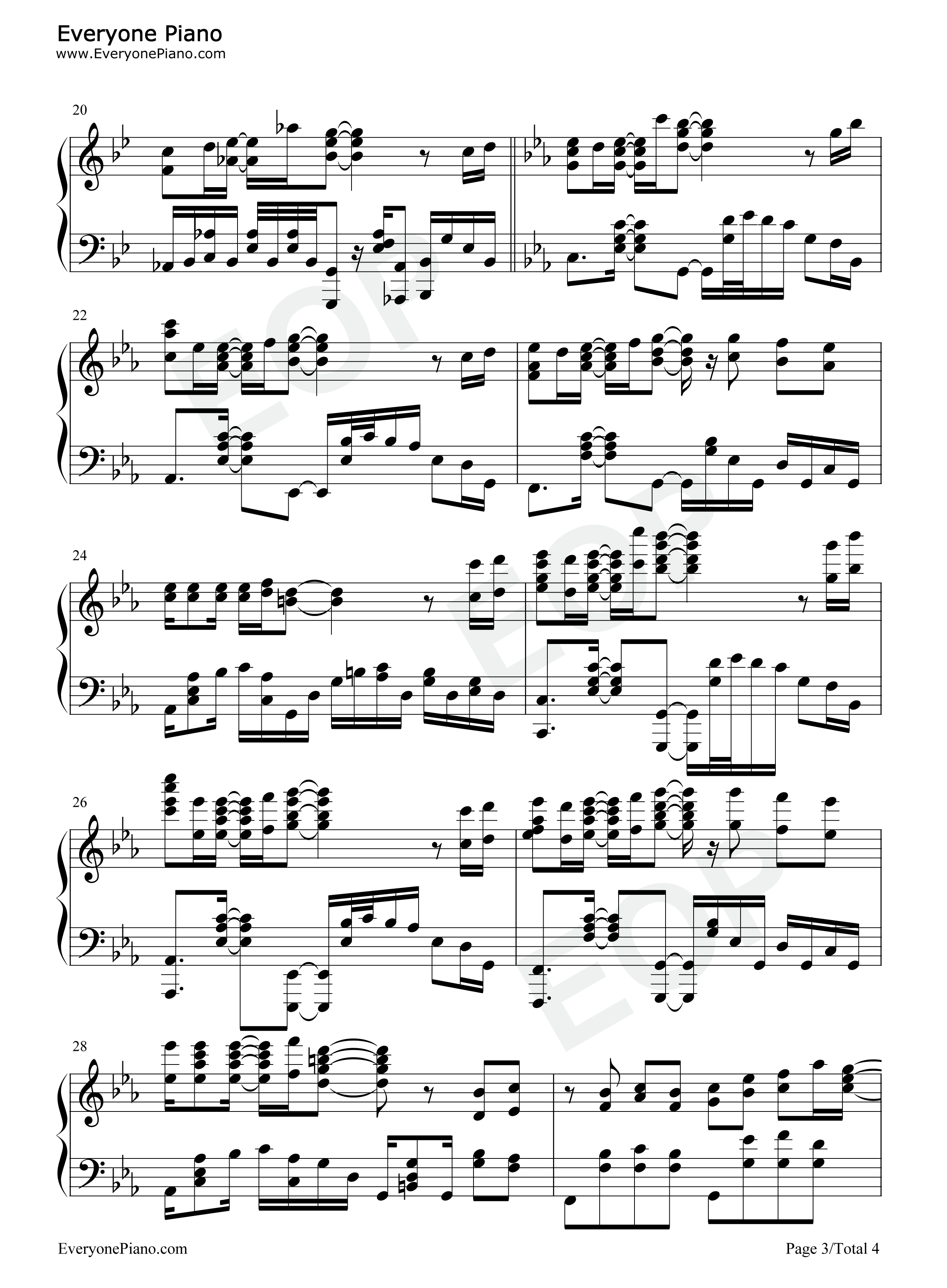 Muse钢琴谱-高桥,李依3