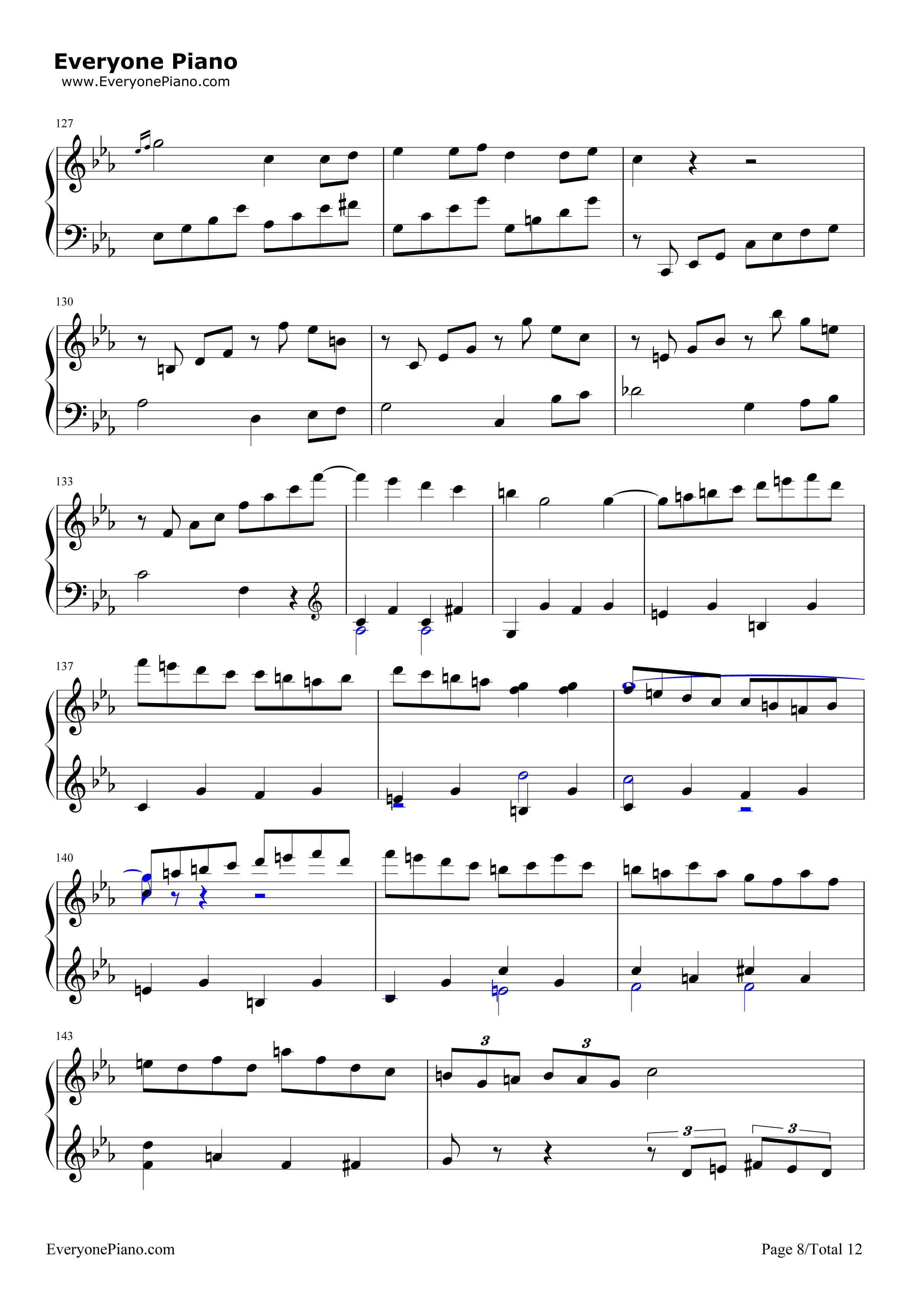 悲怆钢琴谱-贝多芬8