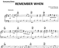 Remember When钢琴谱-AlanJackson