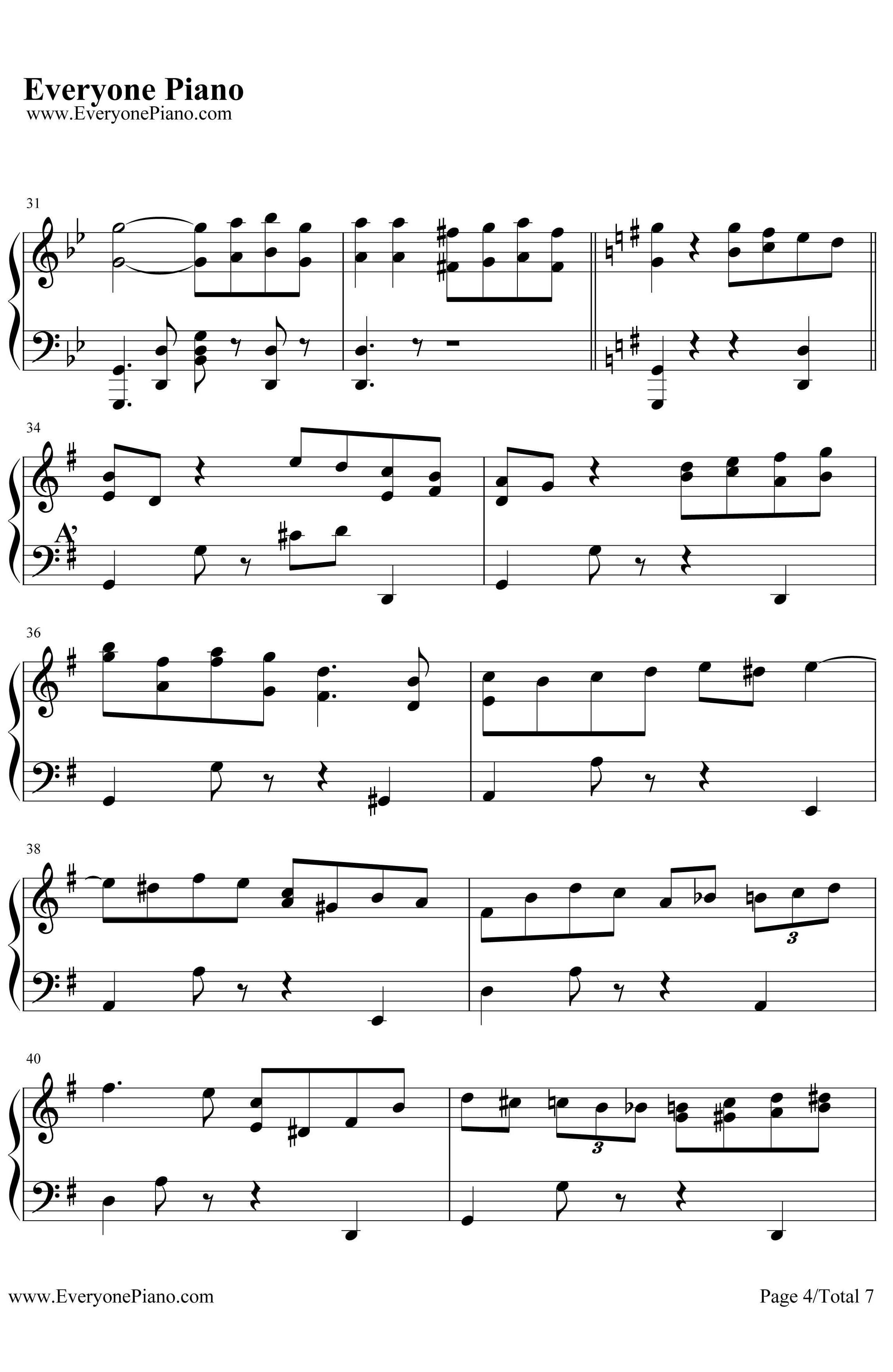 Por Una Cabeza钢琴谱-ThomasNewman汤玛斯纽曼-经典探戈舞曲4