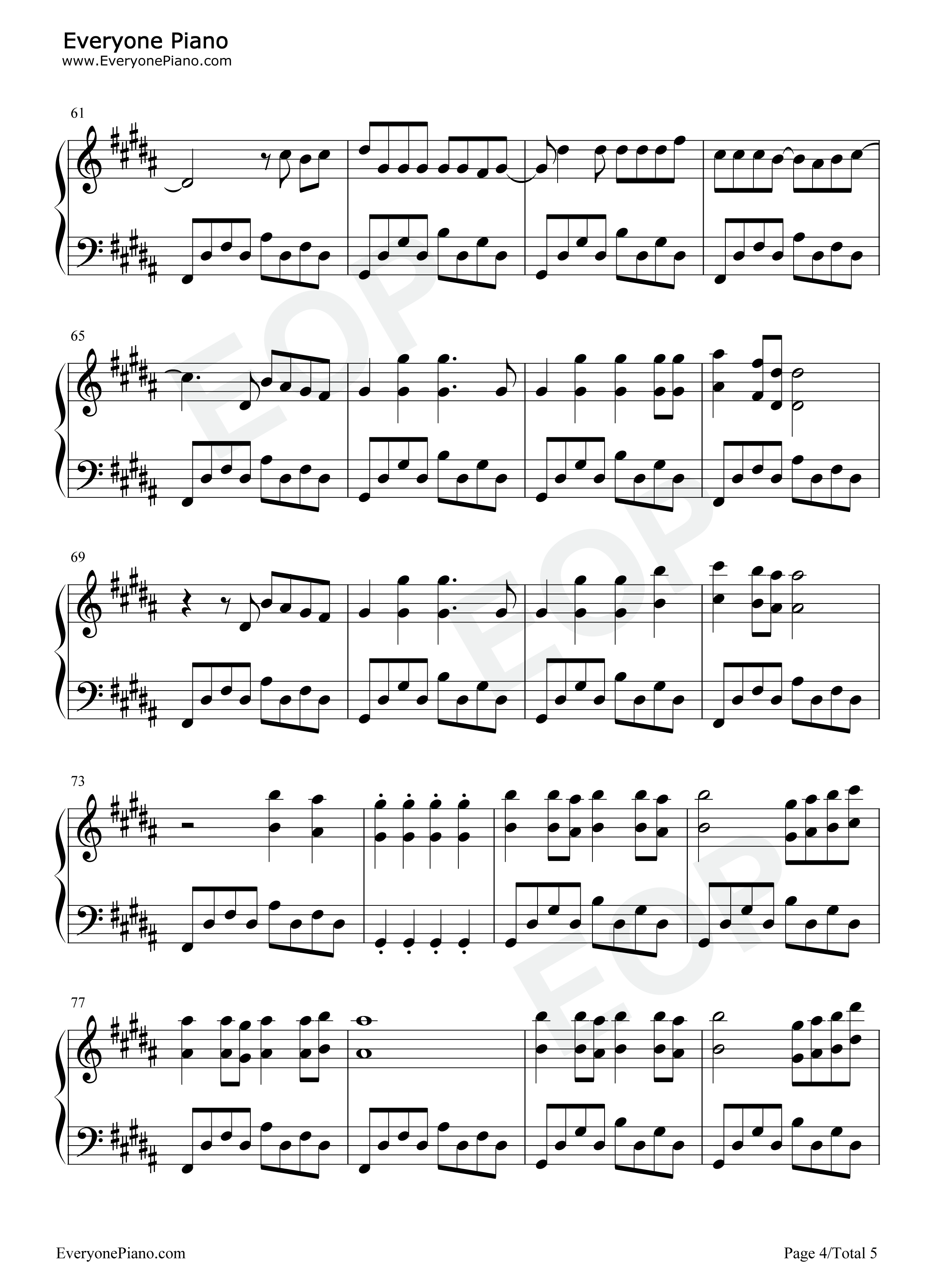 Da Vu钢琴谱-Tăng Duy Tân4